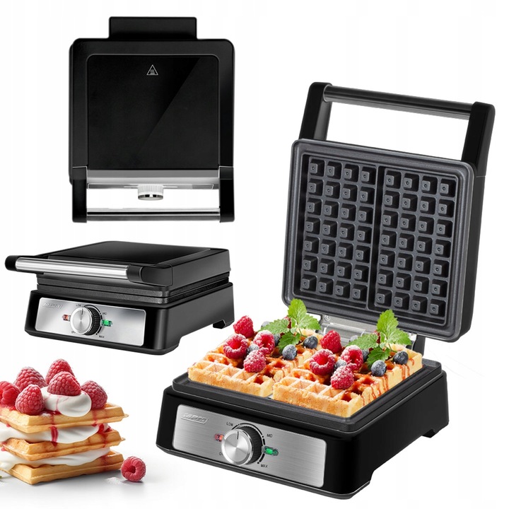 Gofrownica MGO 41 C czarna 1600W – Idealne gofry w Twojej kuchni