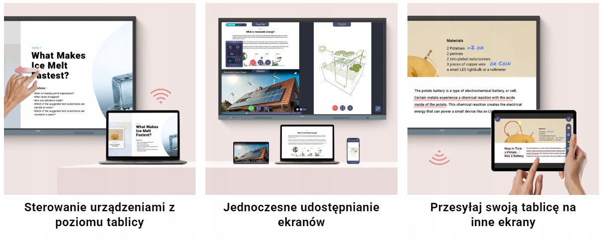 Ekran dotykowy 75 cali z rozdzielczością 4K Ultra HD