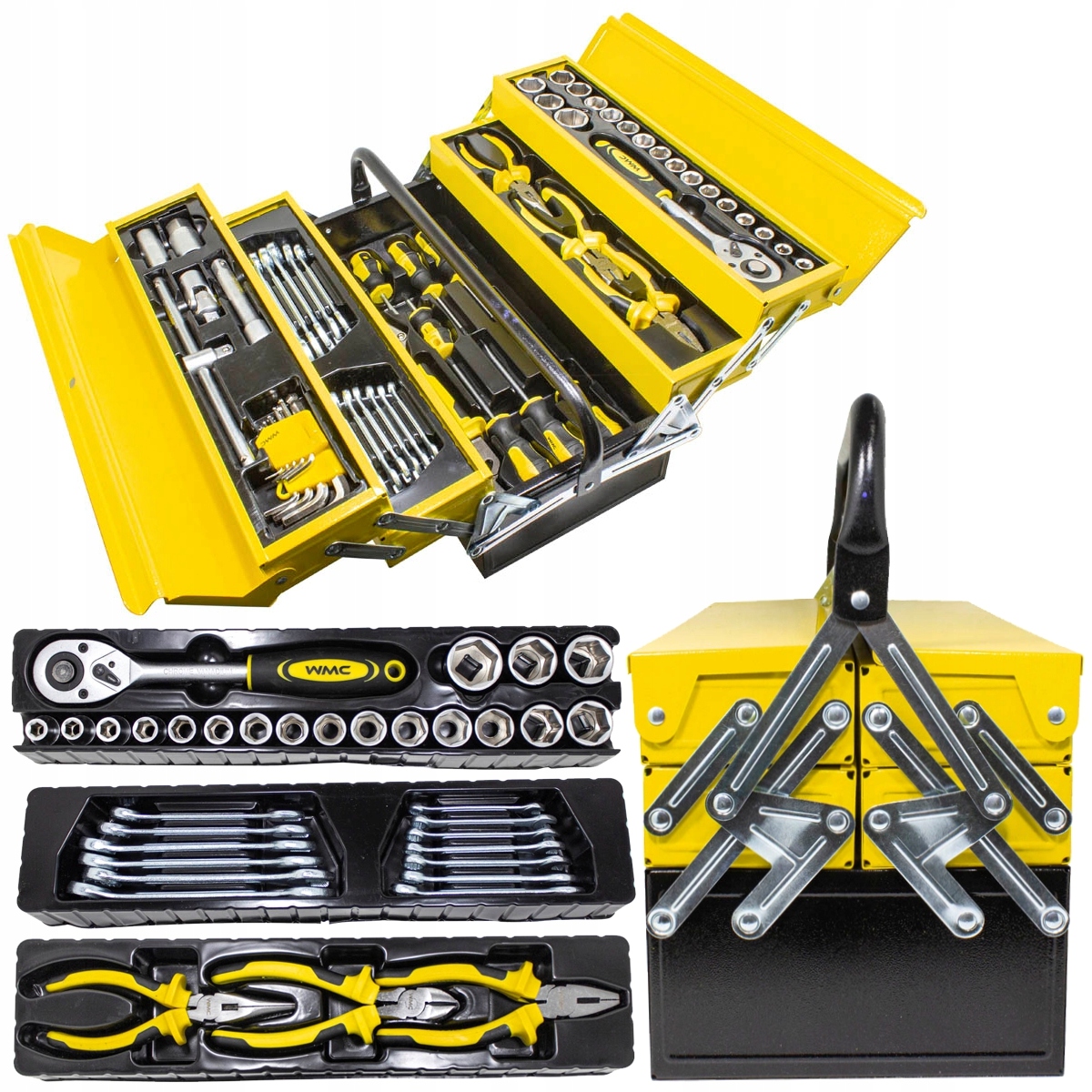 Skrzynka narzędziowa kluczy nasadki wkrętaki 87 el. – Twój niezawodny zestaw do majsterkowania