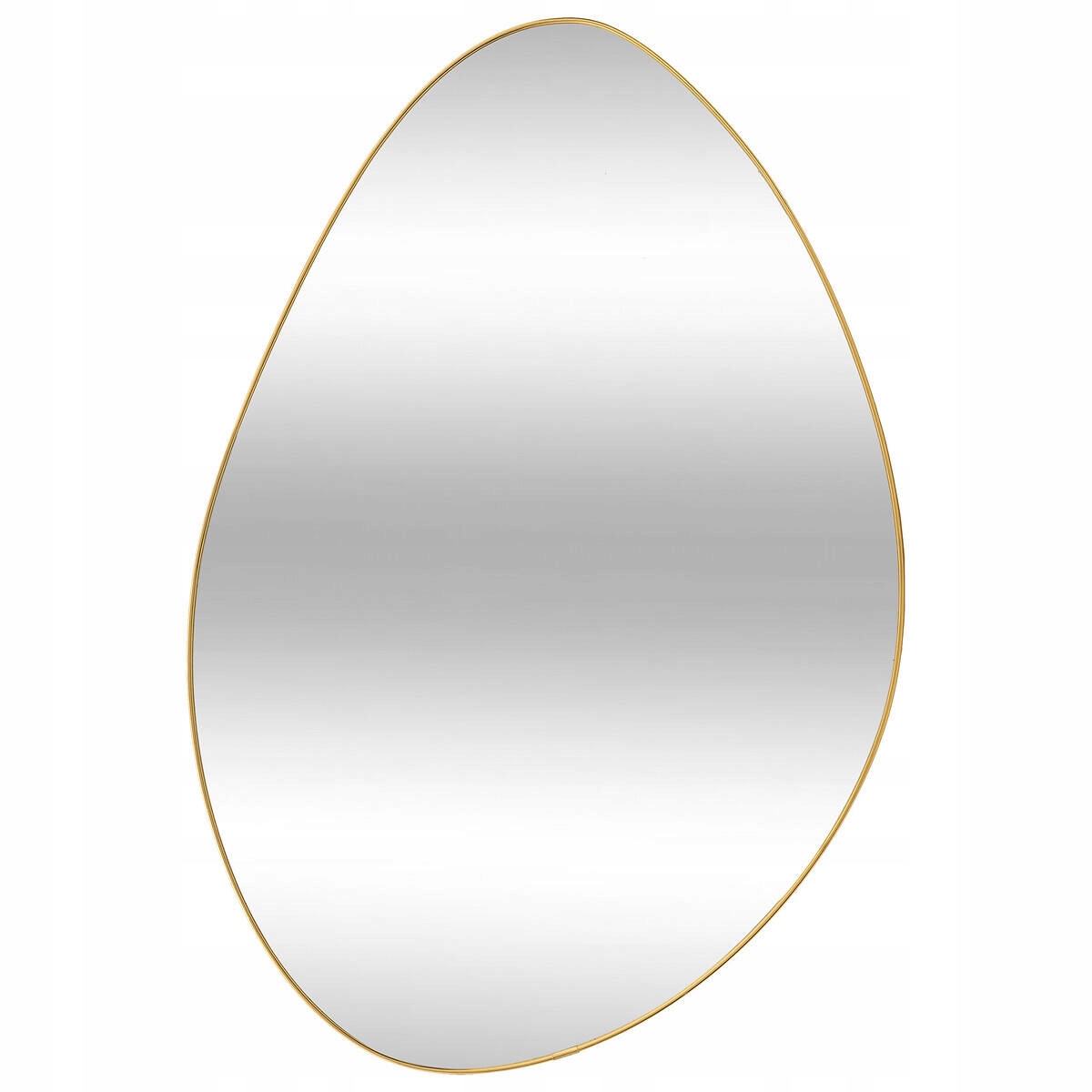 Lustro asymetryczne w złotej ramie ROMAN – Elegancja i nowoczesność w Twoim wnętrzu