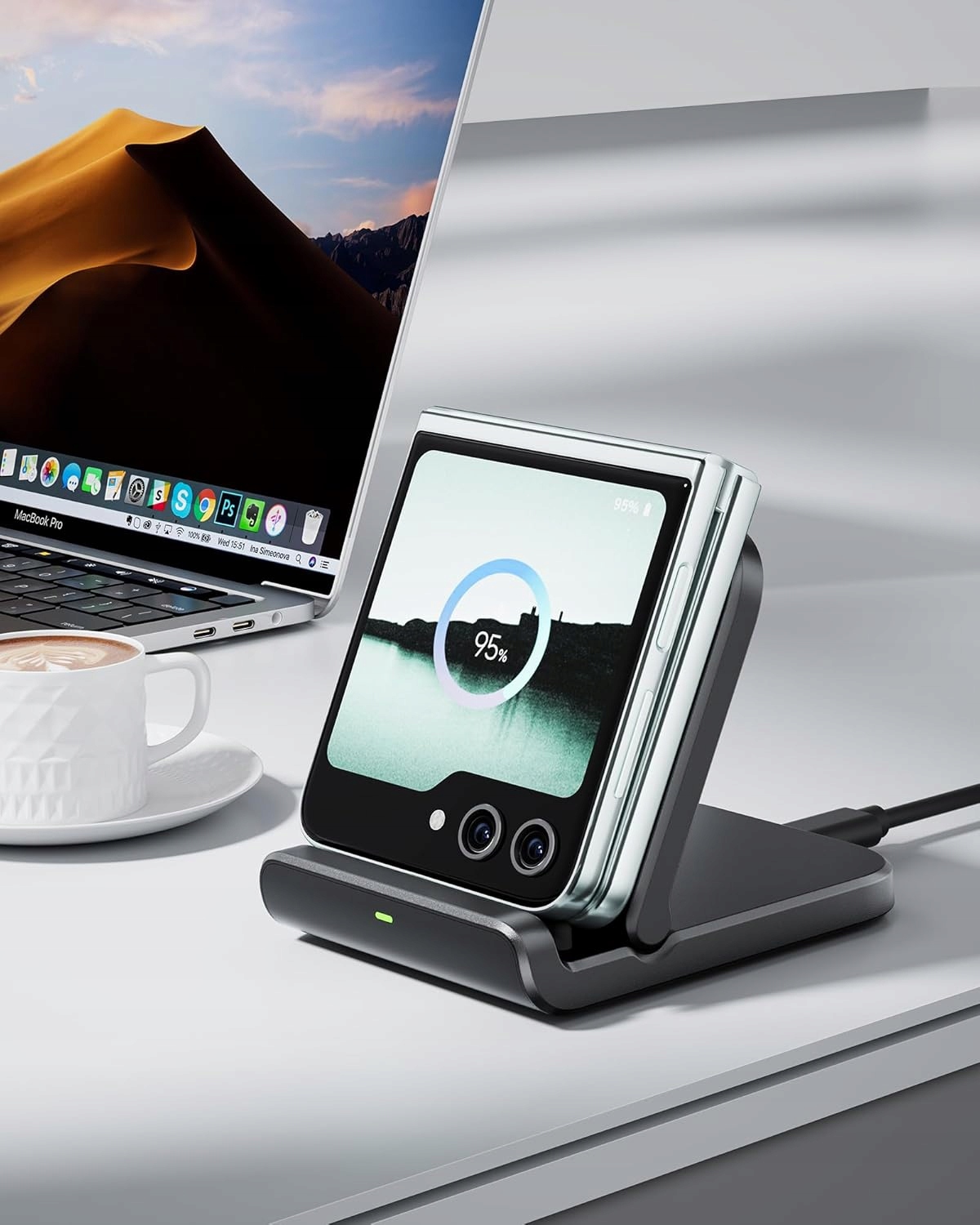 Indukcyjna stacja ładująca SwanScout 501S do Samsung Galaxy Z Flip – Wygodne ładowanie w podróży