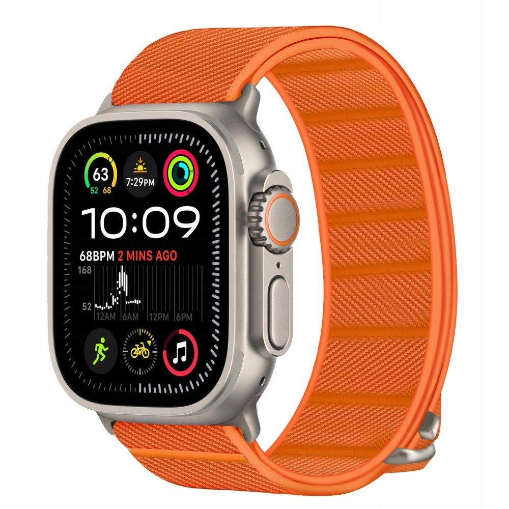 TECH-PROTECT NYLON SLIP DO APPLE WATCH 6 / 7 / 8 / 9 / 10 / SE / ULTRA 1 / 2 (44 / 45 / 46 / 49 MM) POMARAŃCZOWY