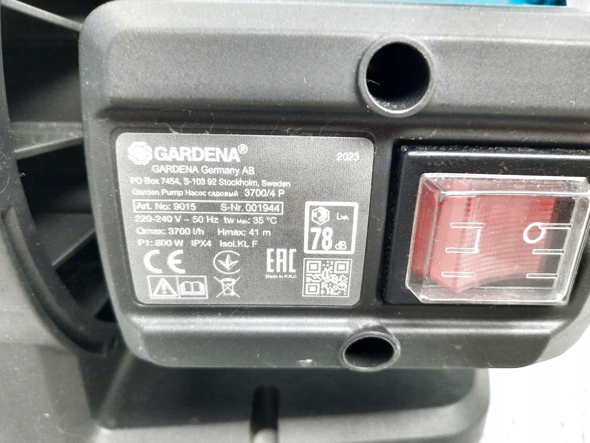 Wydajność pompy – Maksymalny przepływ 3700 l/h