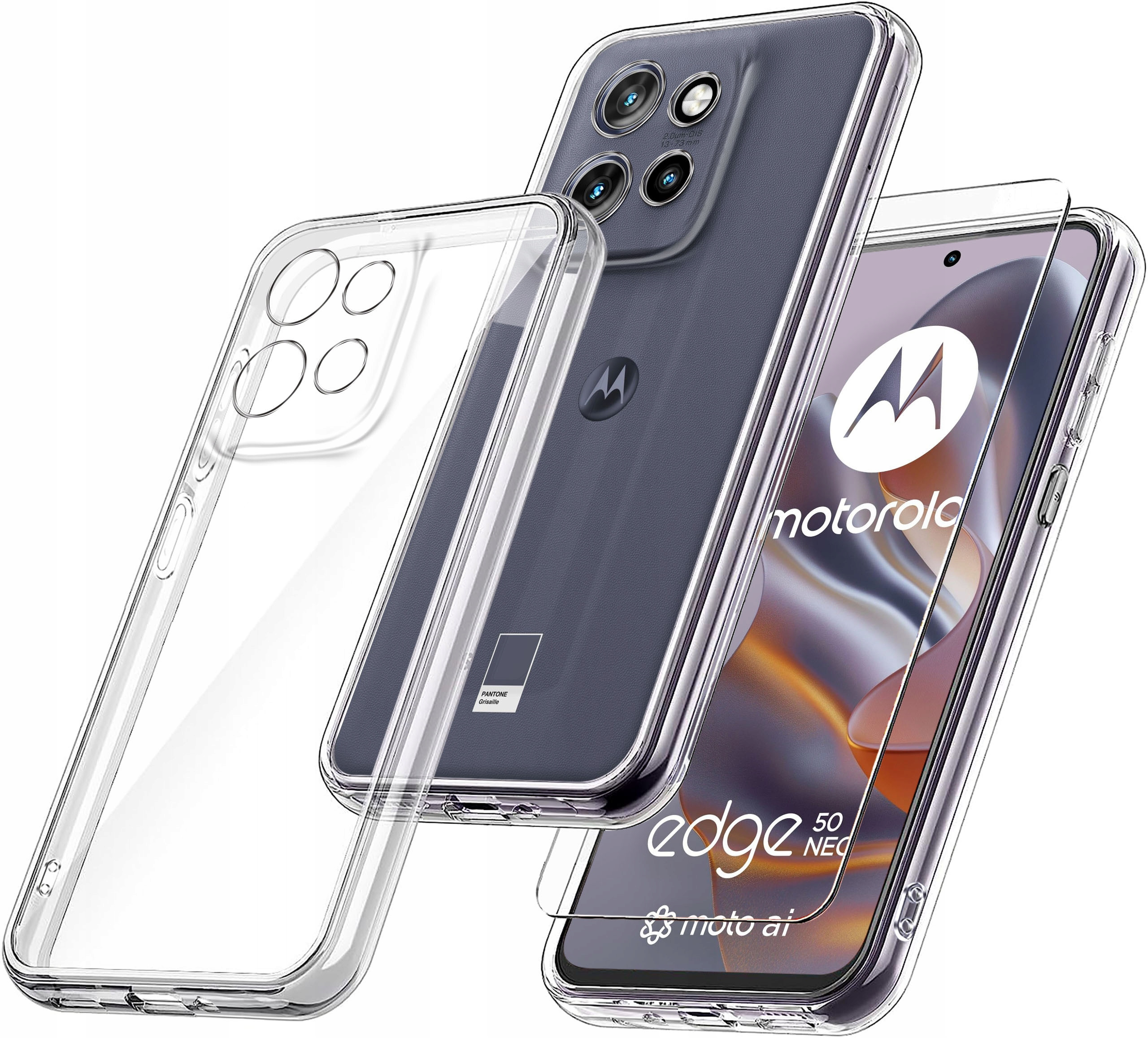 Etui do Motorola EDGE 50 Neo WZMACNIANE SILIKONOWE PRZEZROCZYSTE – Ochrona Twojego telefonu