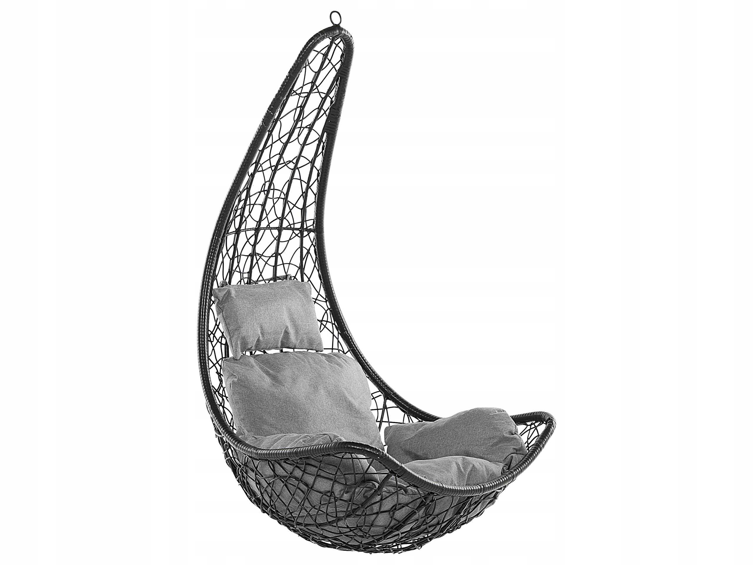 Fotel wiszący ATRI II Technorattan Czarny – Komfort i styl w Twoim ogrodzie