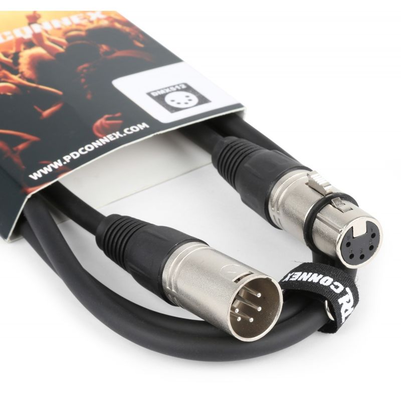 Kabel DMX 5-pinowy XLR męski-żeński 3 m – Profesjonalne połączenie audio