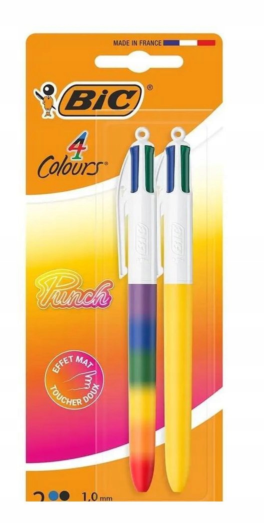 Długopis 4 Colors Punch Rainbow 1mm – Kolorowe pisanie w Twoim biurze