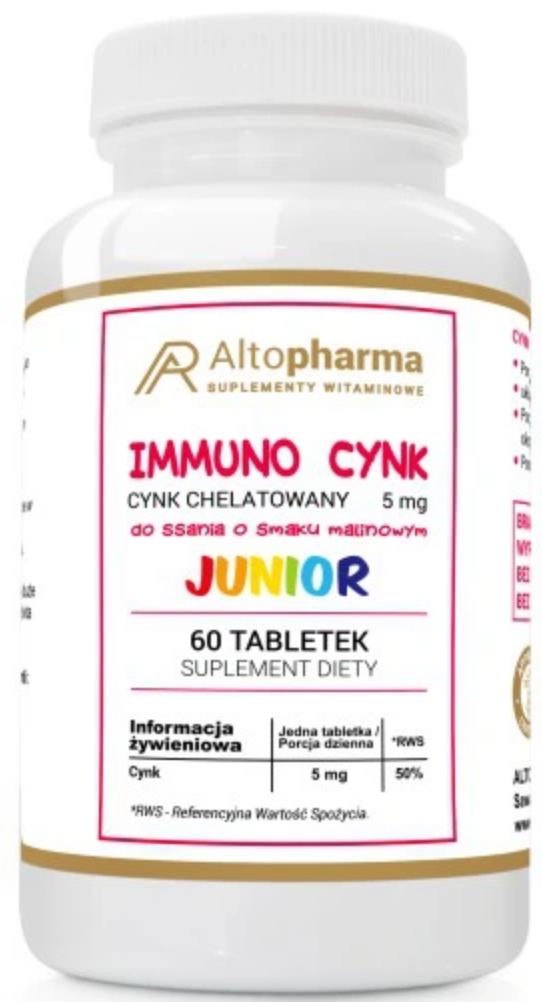 ALTOPHARMA Immuno Cynk Junior – Suplement diety dla zdrowia dzieci