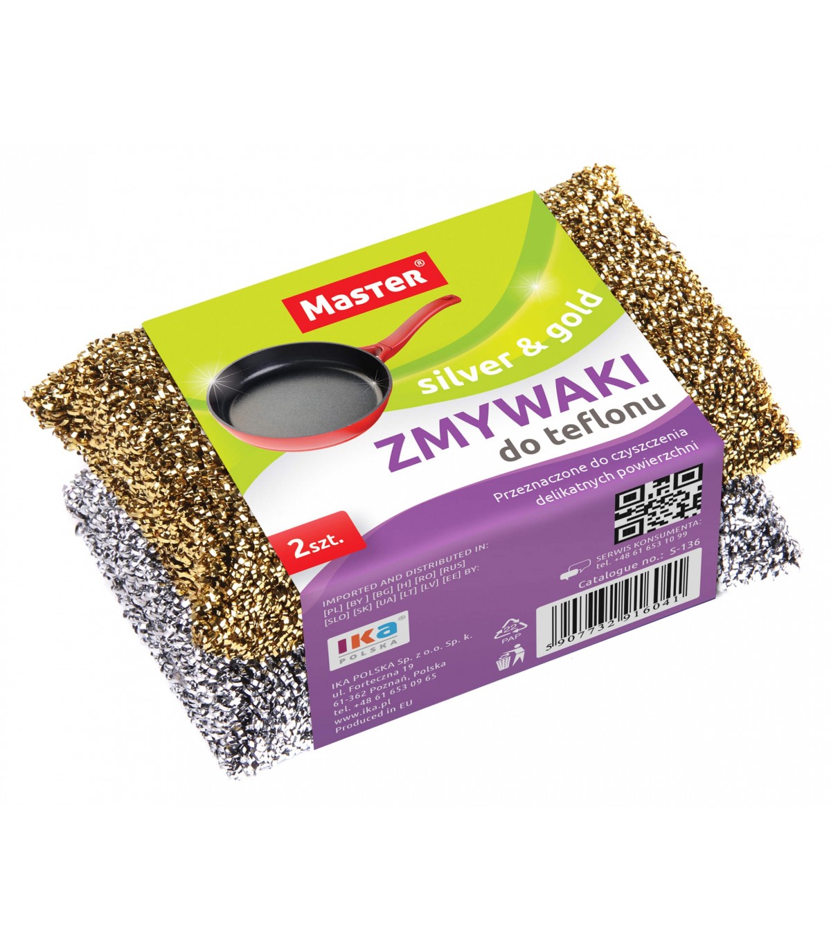 Zmywaki do teflonu i delikatnych powierzchni 2szt