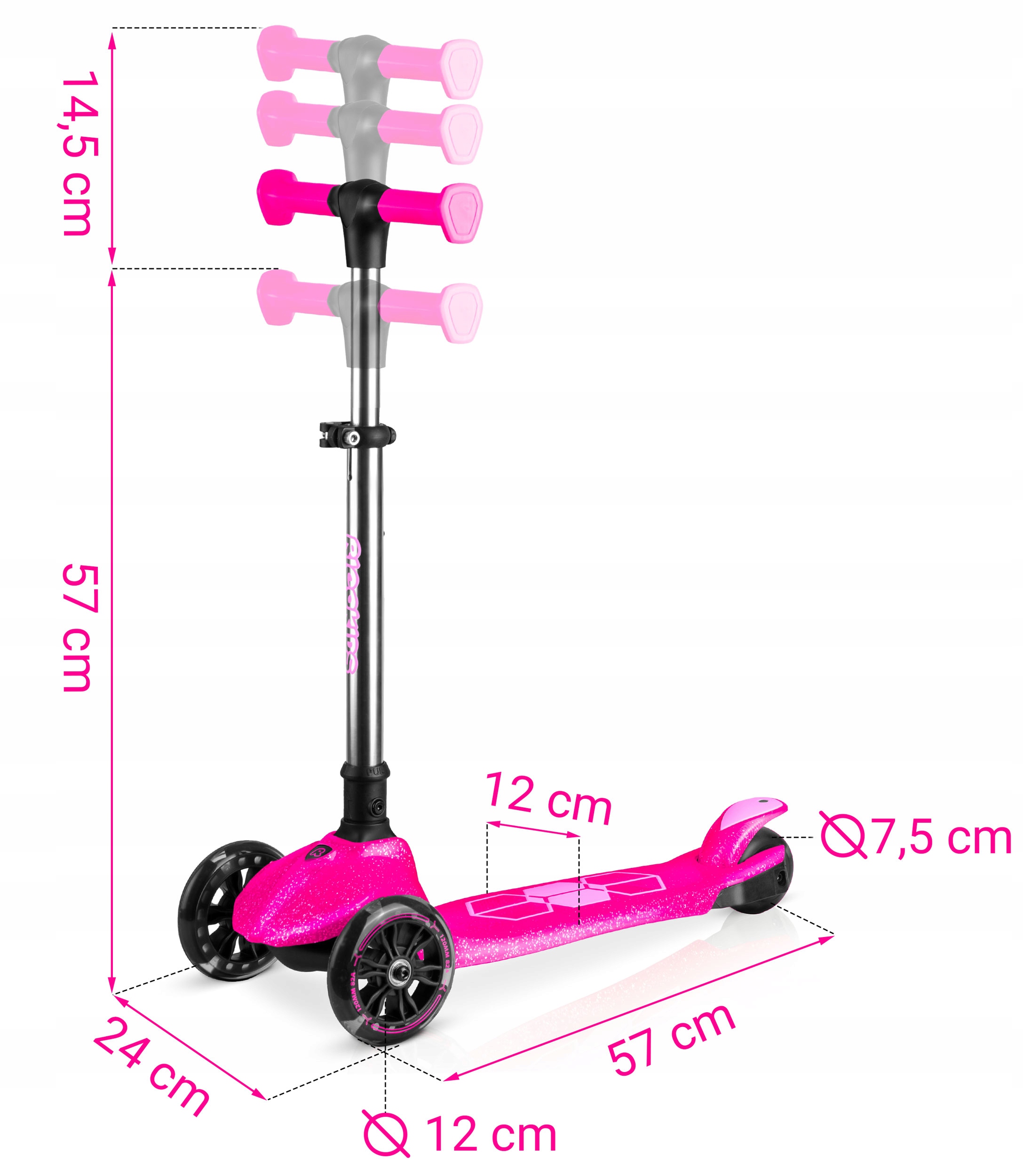 Regulowana wysokość kierownicy – Dopasuj do wzrostu dziecka