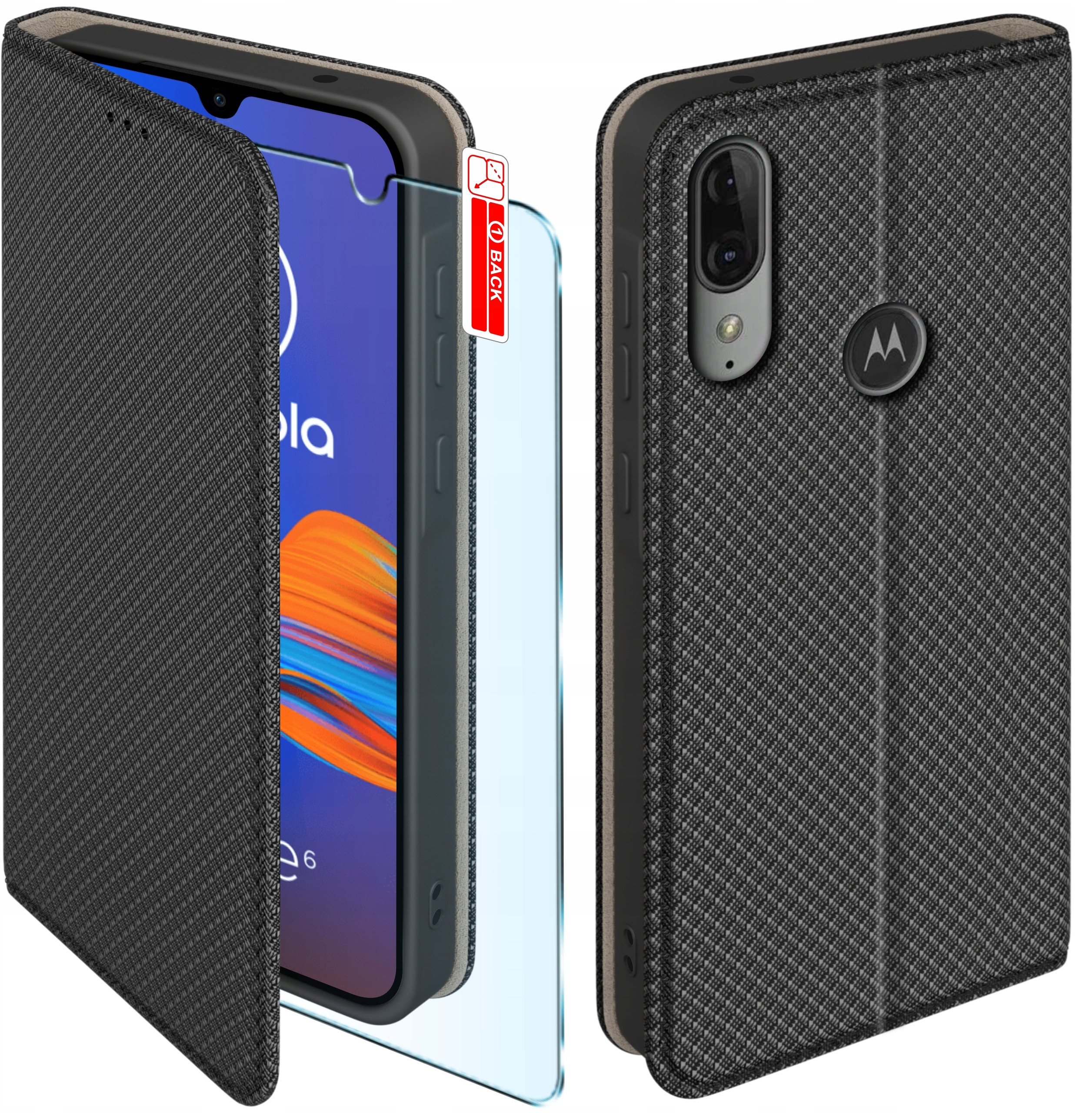 Etui z klapką do Motorola Moto E6 Plus – Elegancka ochrona dla Twojego smartfona