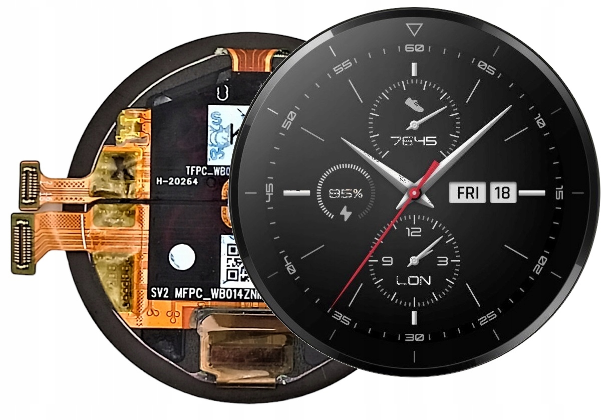 ORYGINALNY LCD WYŚWIETLACZ EKRAN DOTYK DO HUAWEI WATCH GT 2 PRO VID-B19 – PRZYWRÓĆ ŻYCIE SWOJEMU SMARTWATCHOWI
