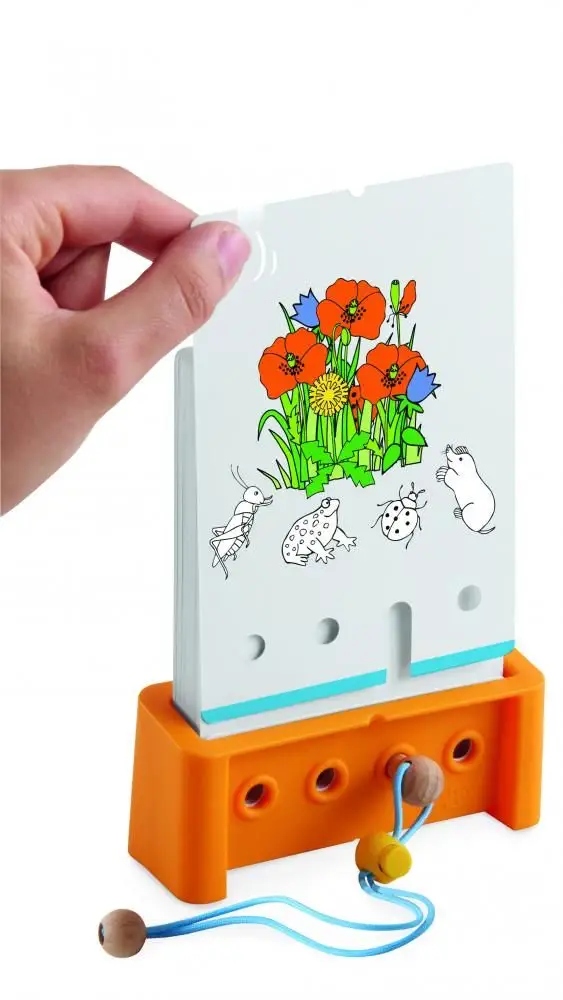 Samodzielne sprawdzanie odpowiedzi z drewnianą szpilką