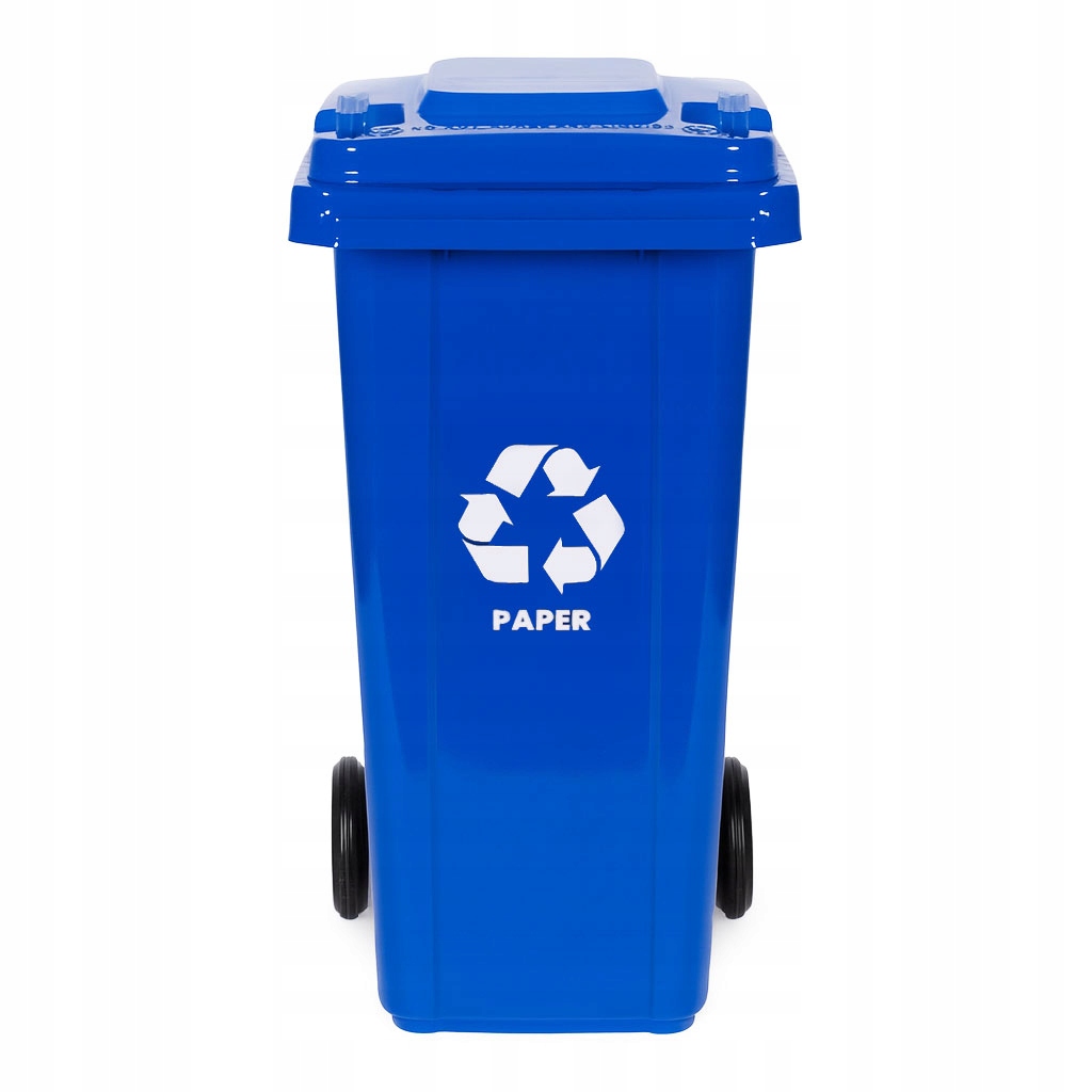 Kosz na śmieci pojemnik 120L kubeł śmietnik niebieski – Idealny do segregacji odpadów