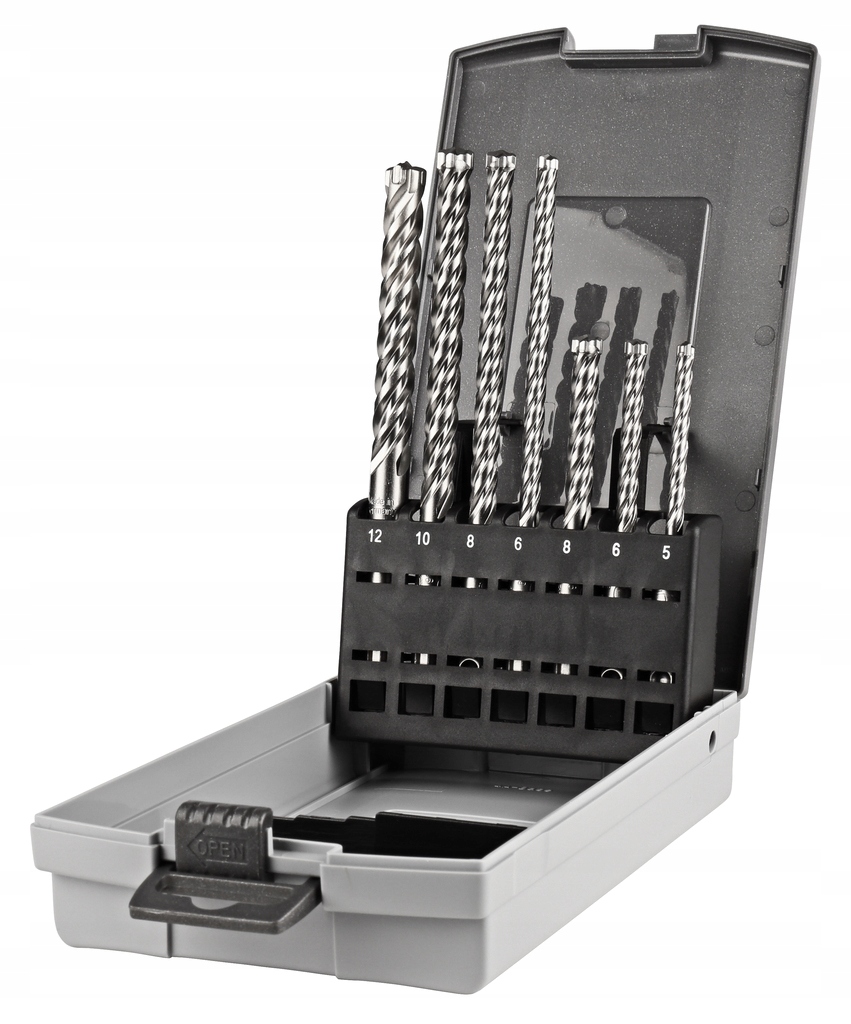 Zawartość zestawu – różne rozmiary wierteł