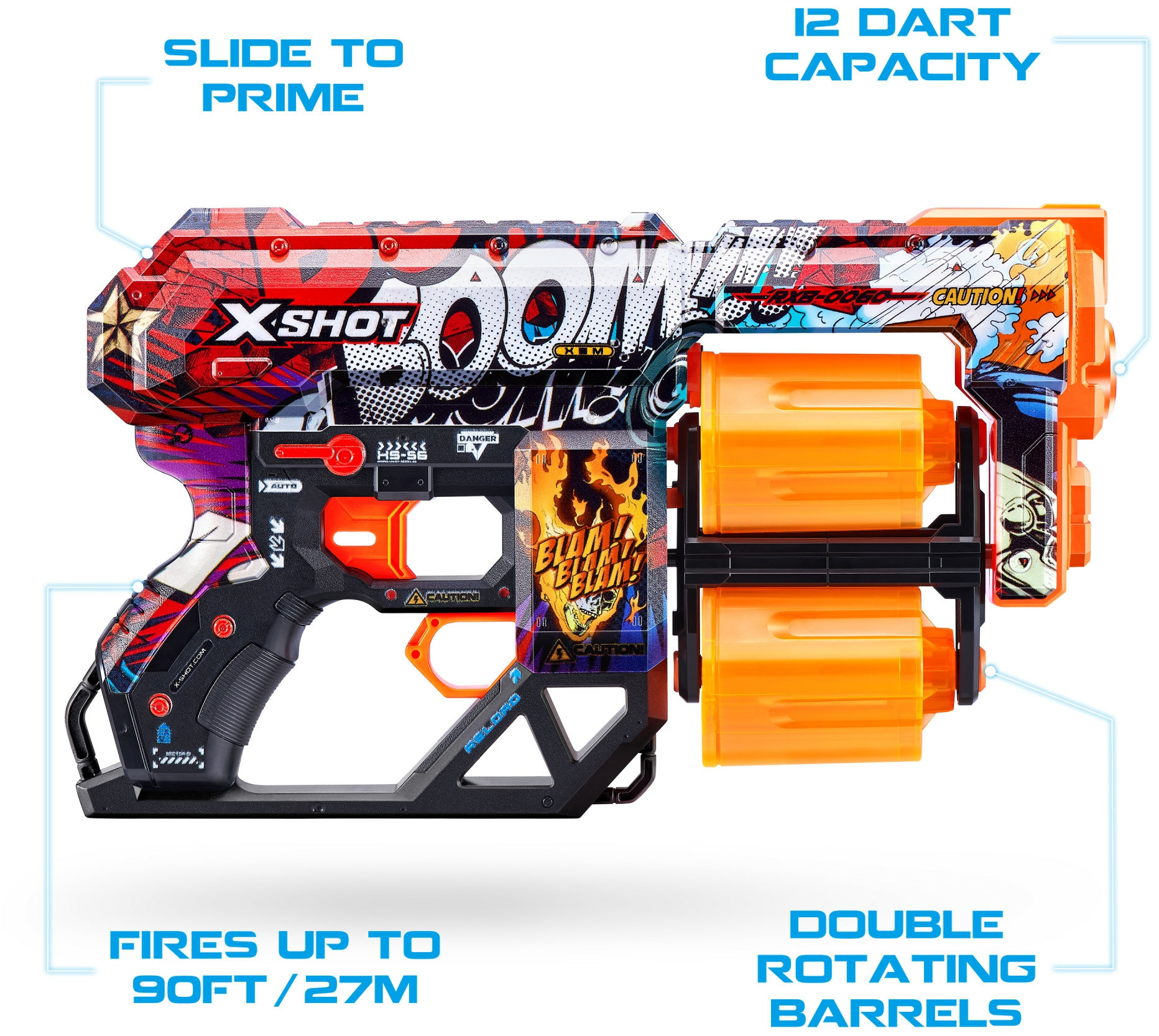 Dwa bębnowe magazynki – Szybkie strzały i długa odległość