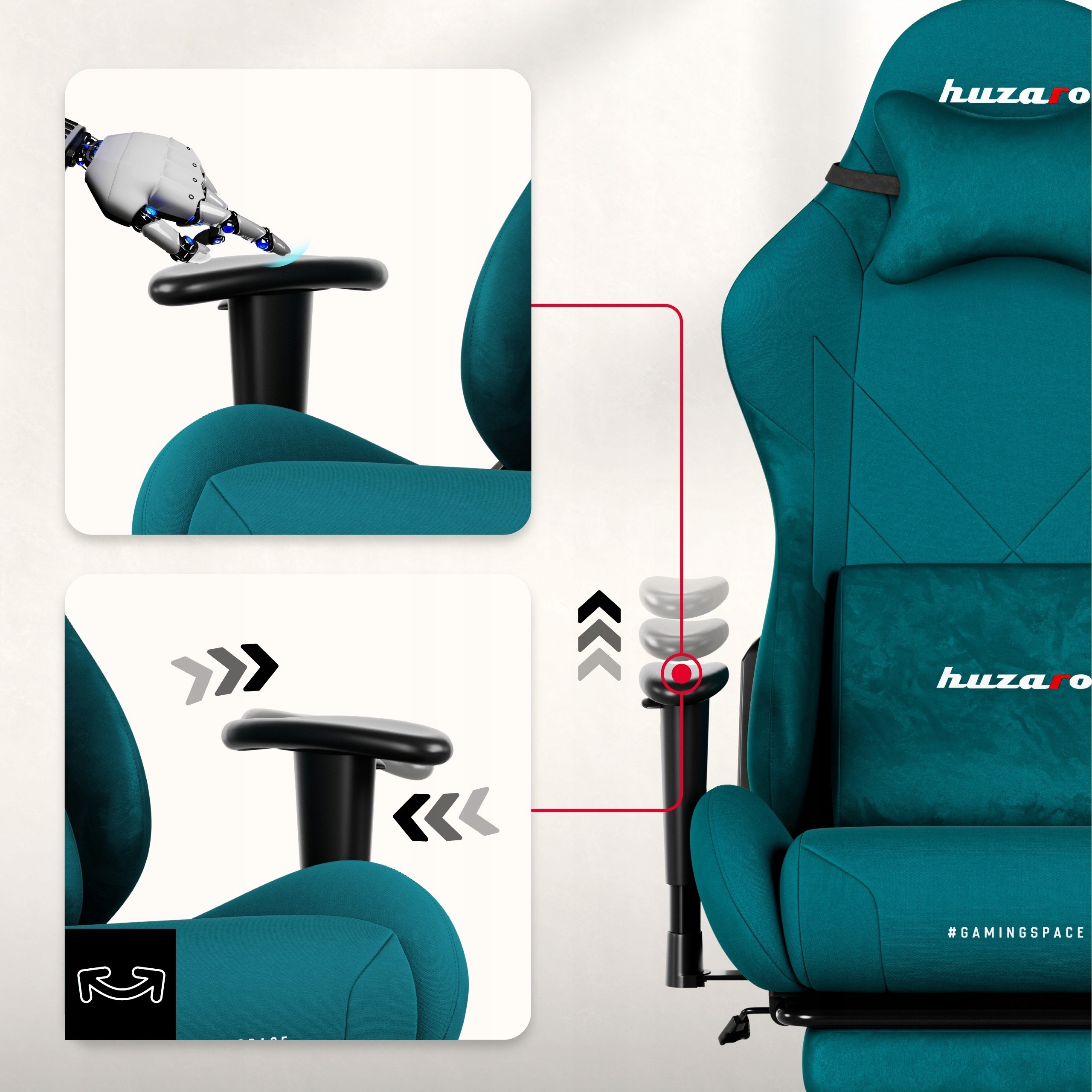 Regulowane podłokietniki 2D – Idealne dopasowanie do Twoich potrzeb