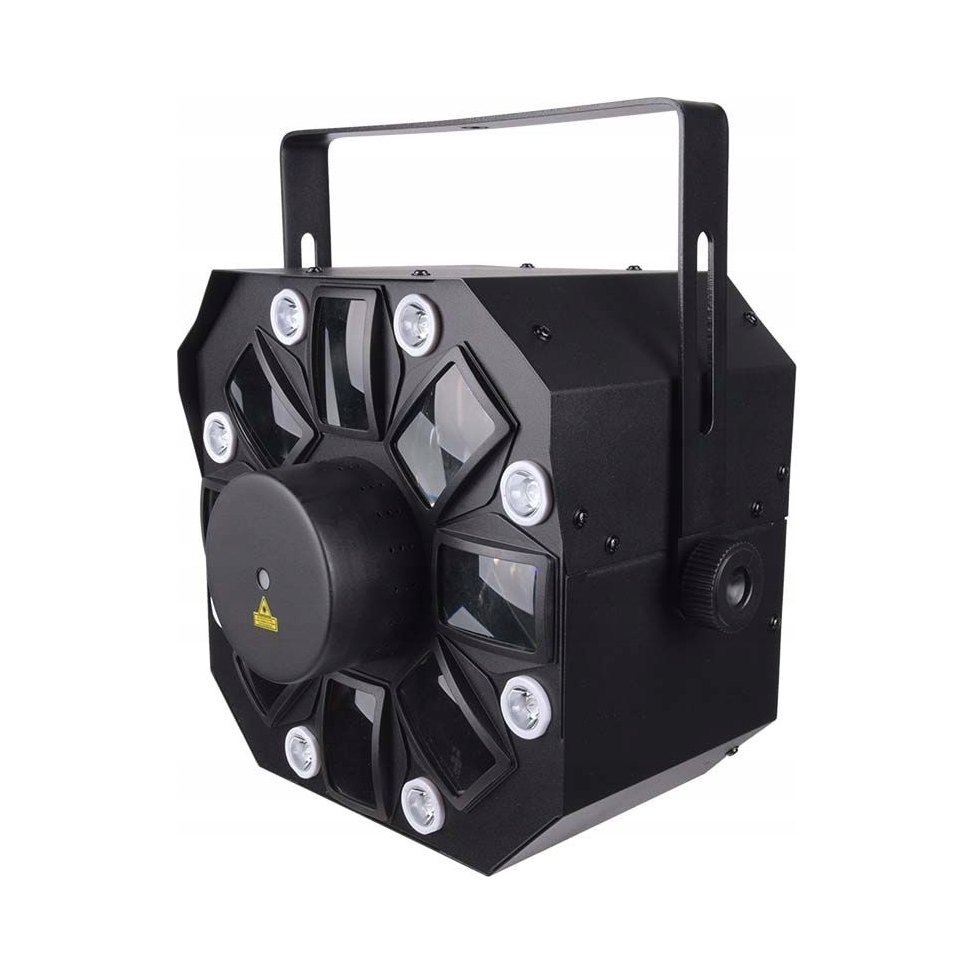 Wszechstronność efektu 3w1: stroboskop, diody LED RGBWA i lasery