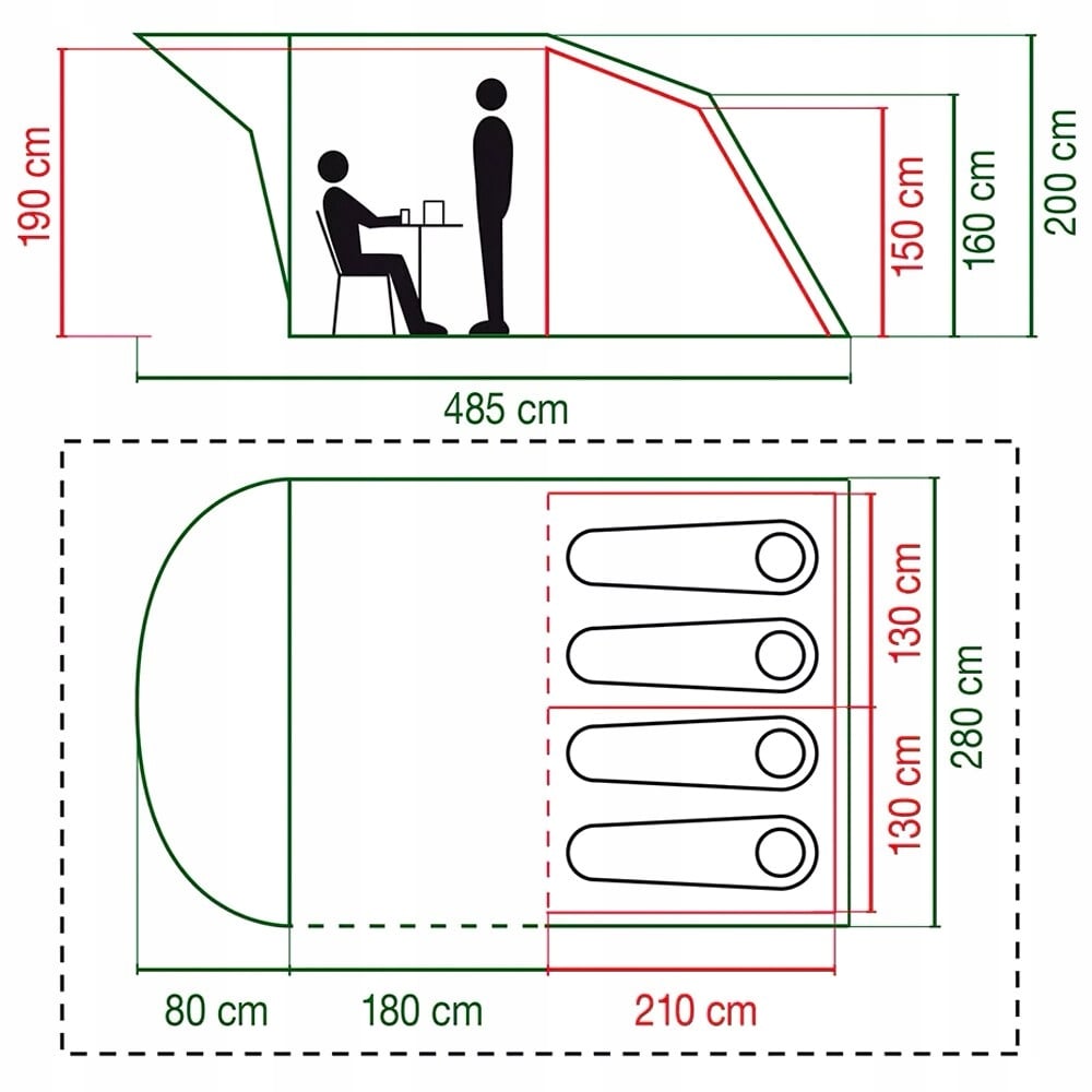Przestronność i komfort dla 4 osób