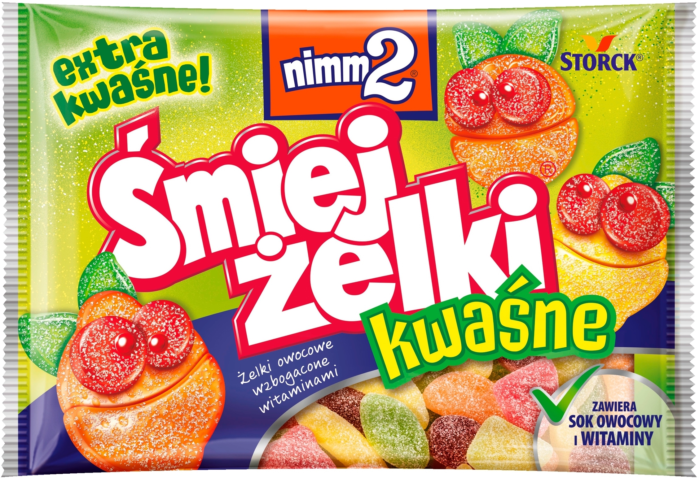 Śmiejżelki kwaśne Żelki owocowe wzbogacone witaminami 100 g – Wesołe smaki dla całej rodziny