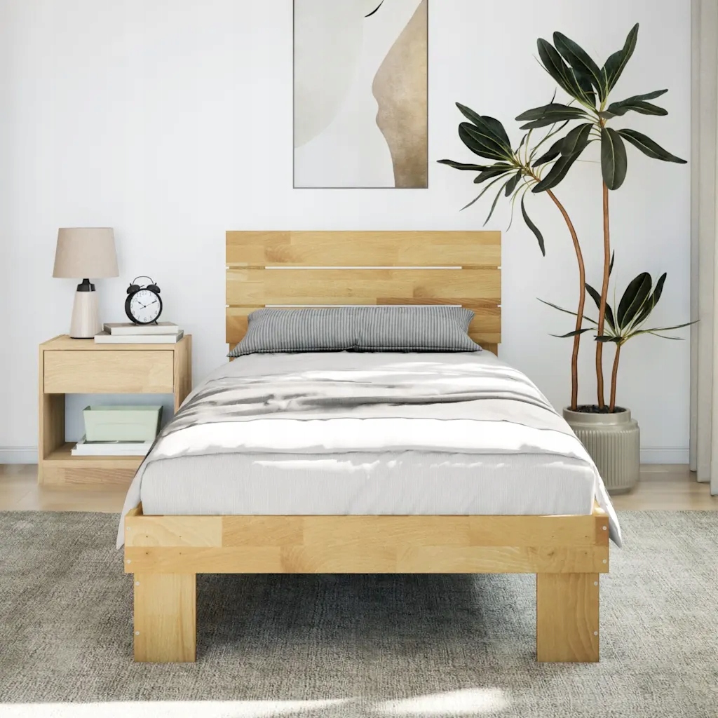 vidaXL Rama łóżka z zagłówkiem bez materaca 90x190 cm – Komfort i styl w Twojej sypialni