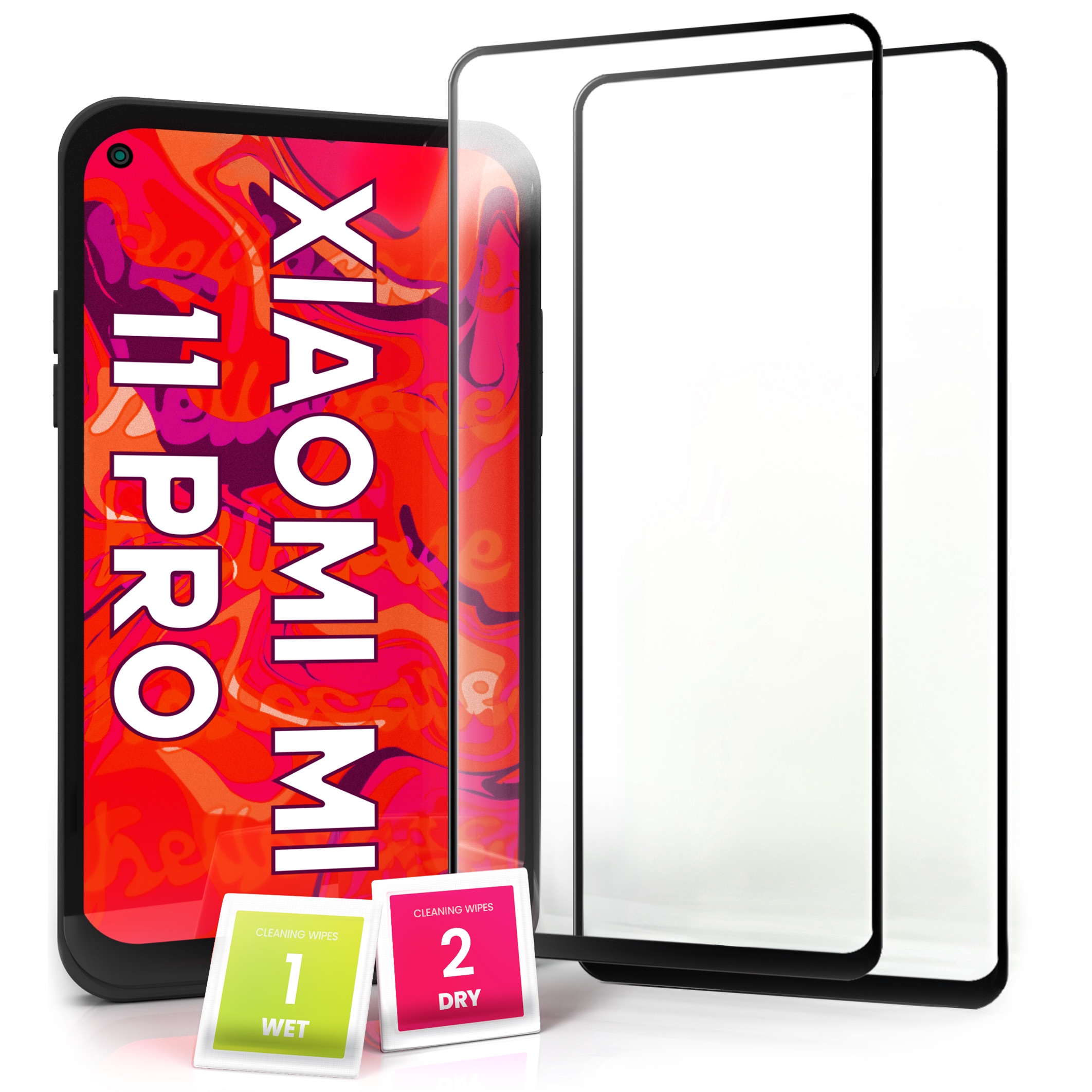 2-PAK Szkło Hartowane do Xiaomi Mi 11 Pro – Pełne 5D, Curved, Zakrzywione