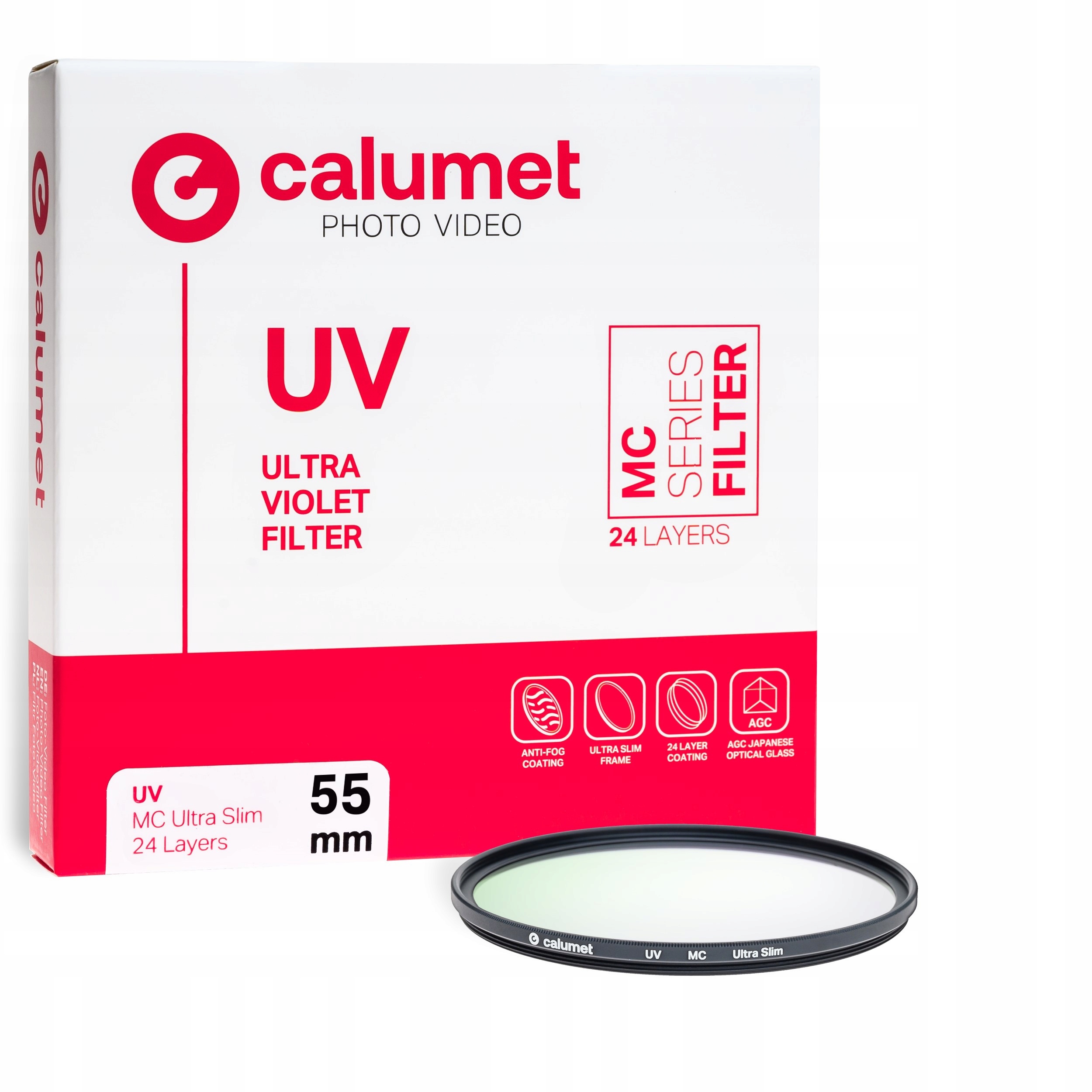 Calumet Filtr UV MC 55 mm Ultra Slim 24 Layers – Ochrona i jakość w fotografii
