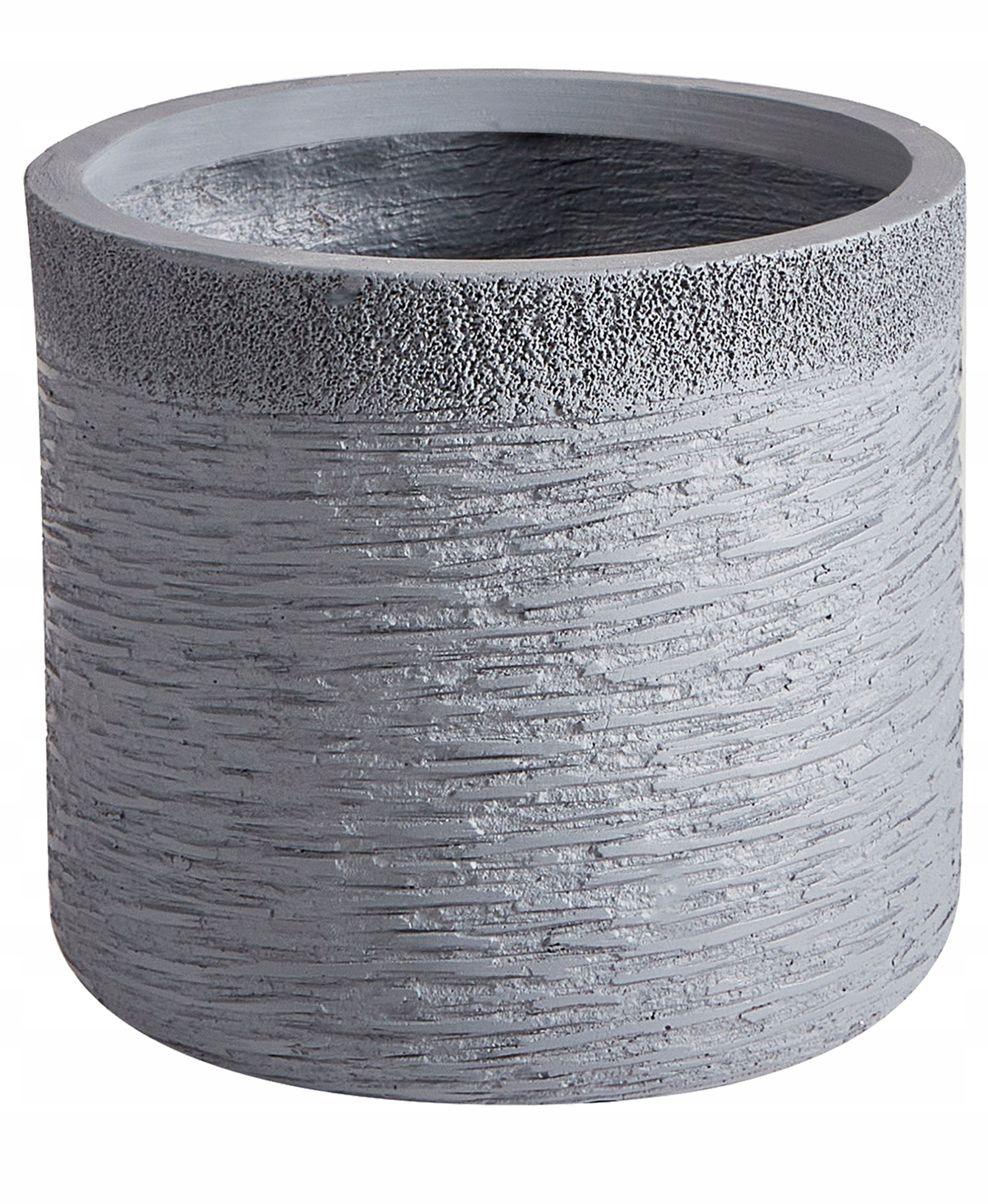 Doniczka 26 x 26 x 25 cm szara SAMOS – Stylowy dodatek do Twojego ogrodu