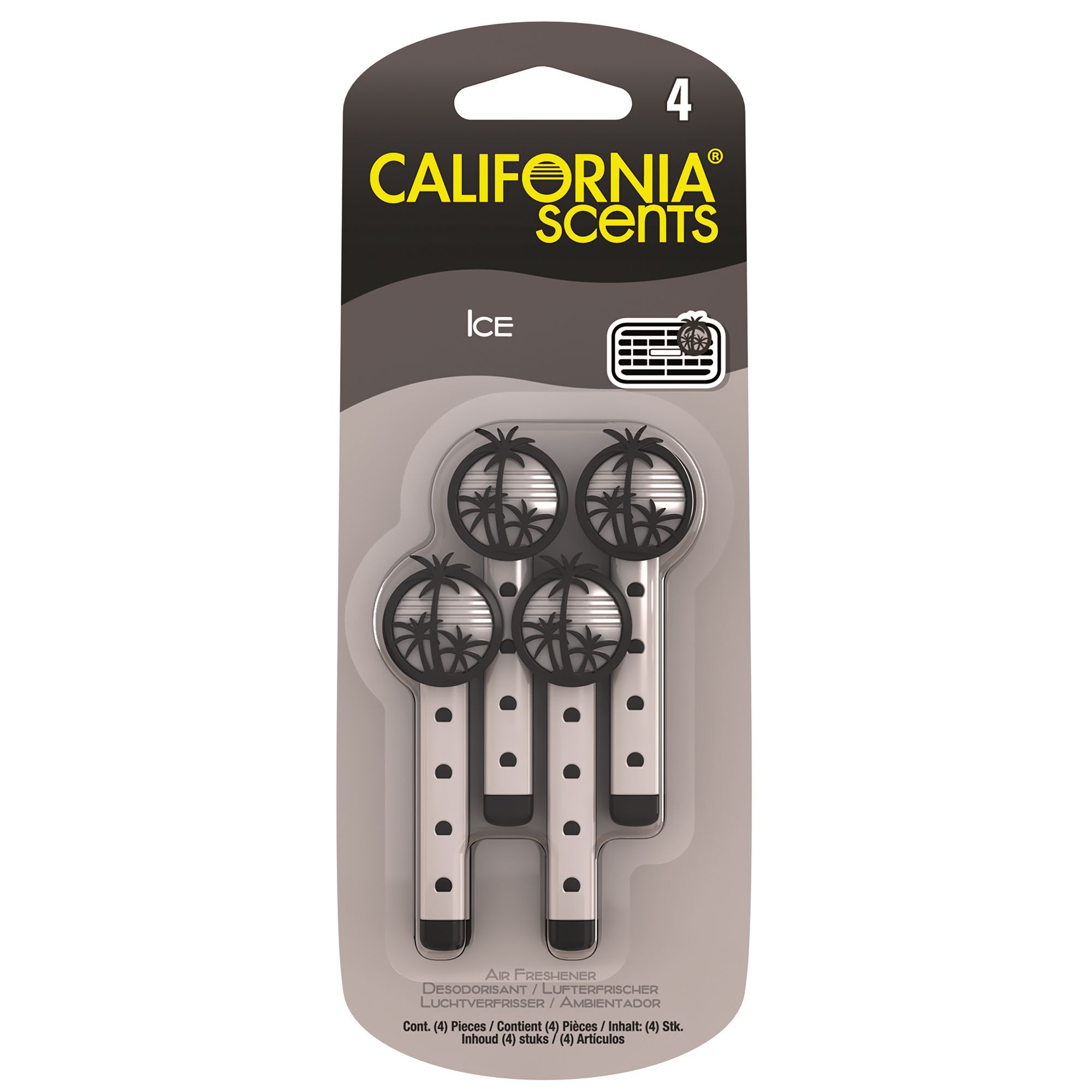 CALIFORNIA SCENTS ZAPACH VENT STICKS DO NAWIEWU ICE 4SZT – Odśwież swoje wnętrze