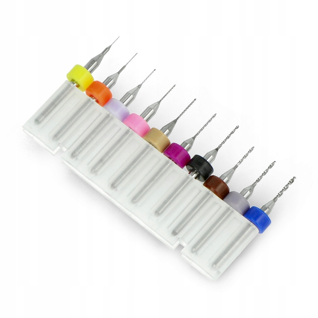 Wymiary wierteł: od 0,2 mm do 1,2 mm