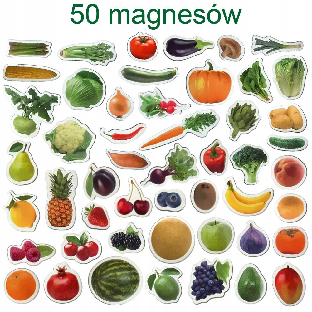 Zestaw Magnesów Owoce i Warzywa MV 6032-42 – Kolorowa zabawa dla najmłodszych