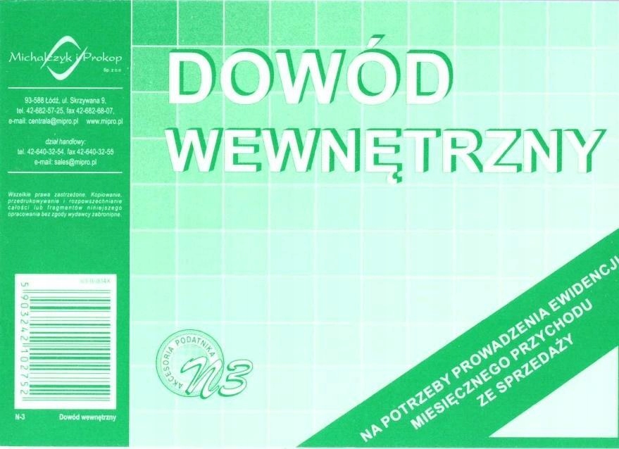 Dowód wewnętrzny N-3 – Niezawodny dokument dla Twojej firmy