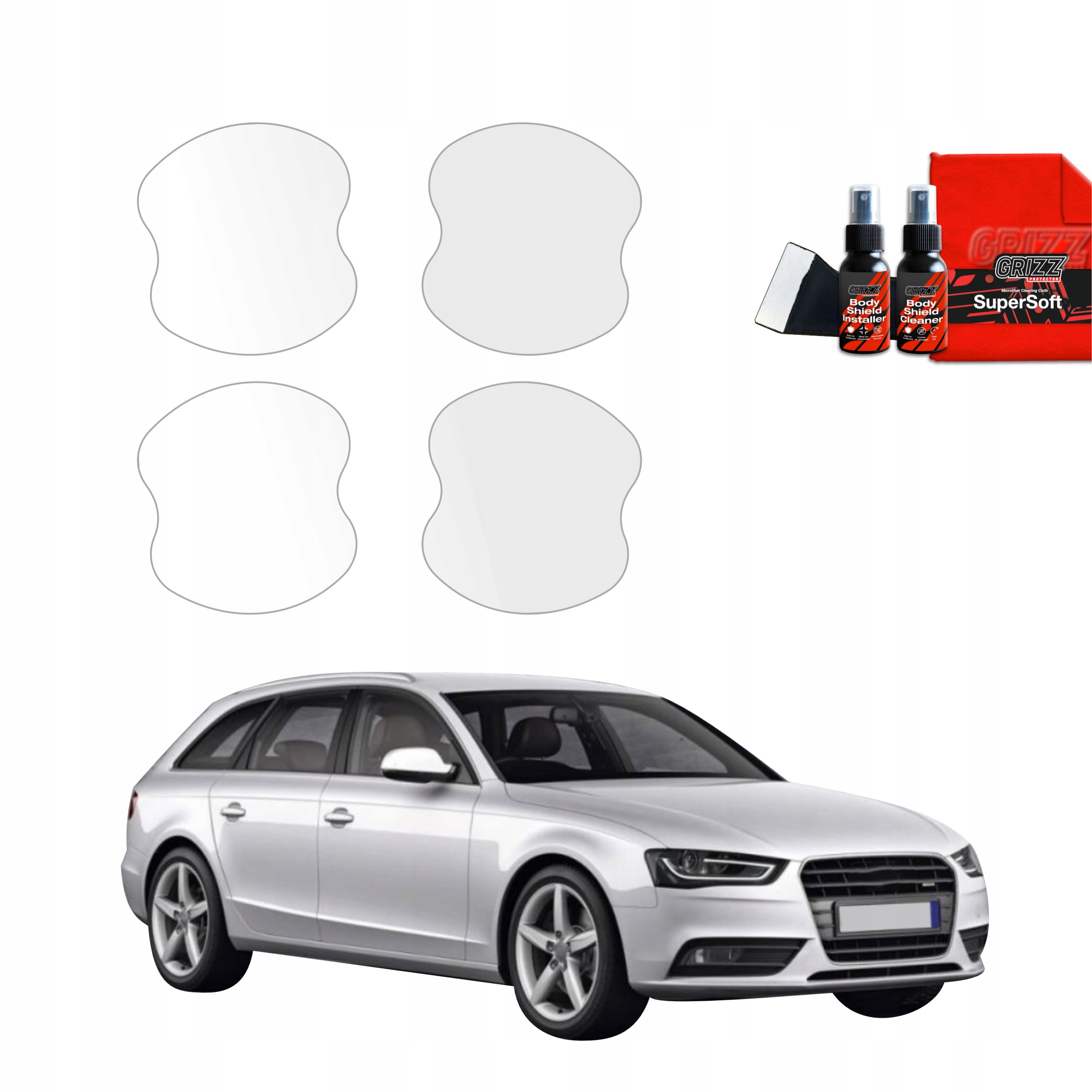Folia ochronna pod klamki GrizzGlass BodyShield do Audi A4 B8 Avant Facelifting (2011-2015) – Ochrona Twojego auta