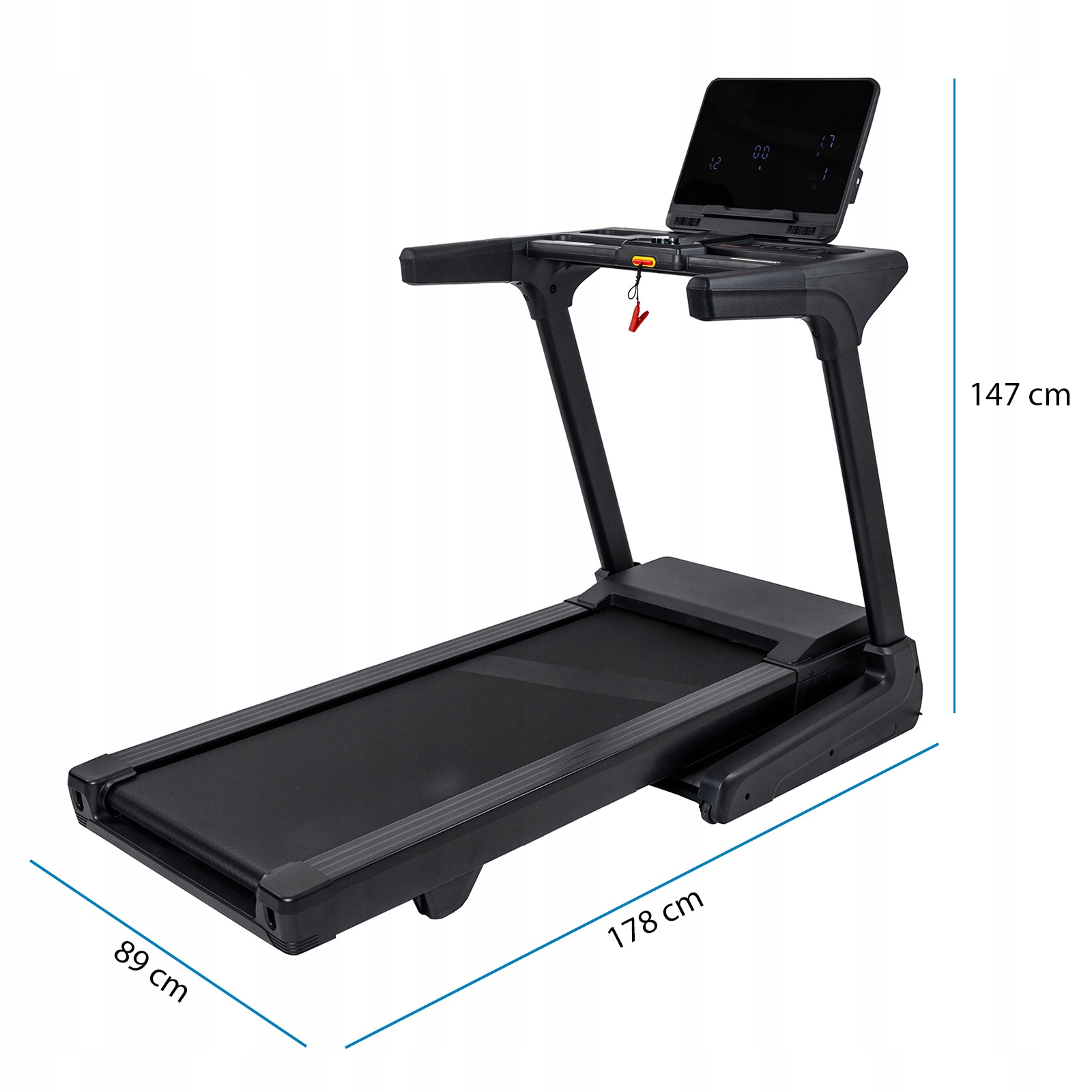 Duża powierzchnia biegowa 140 x 51 cm – idealna do intensywnych sesji
