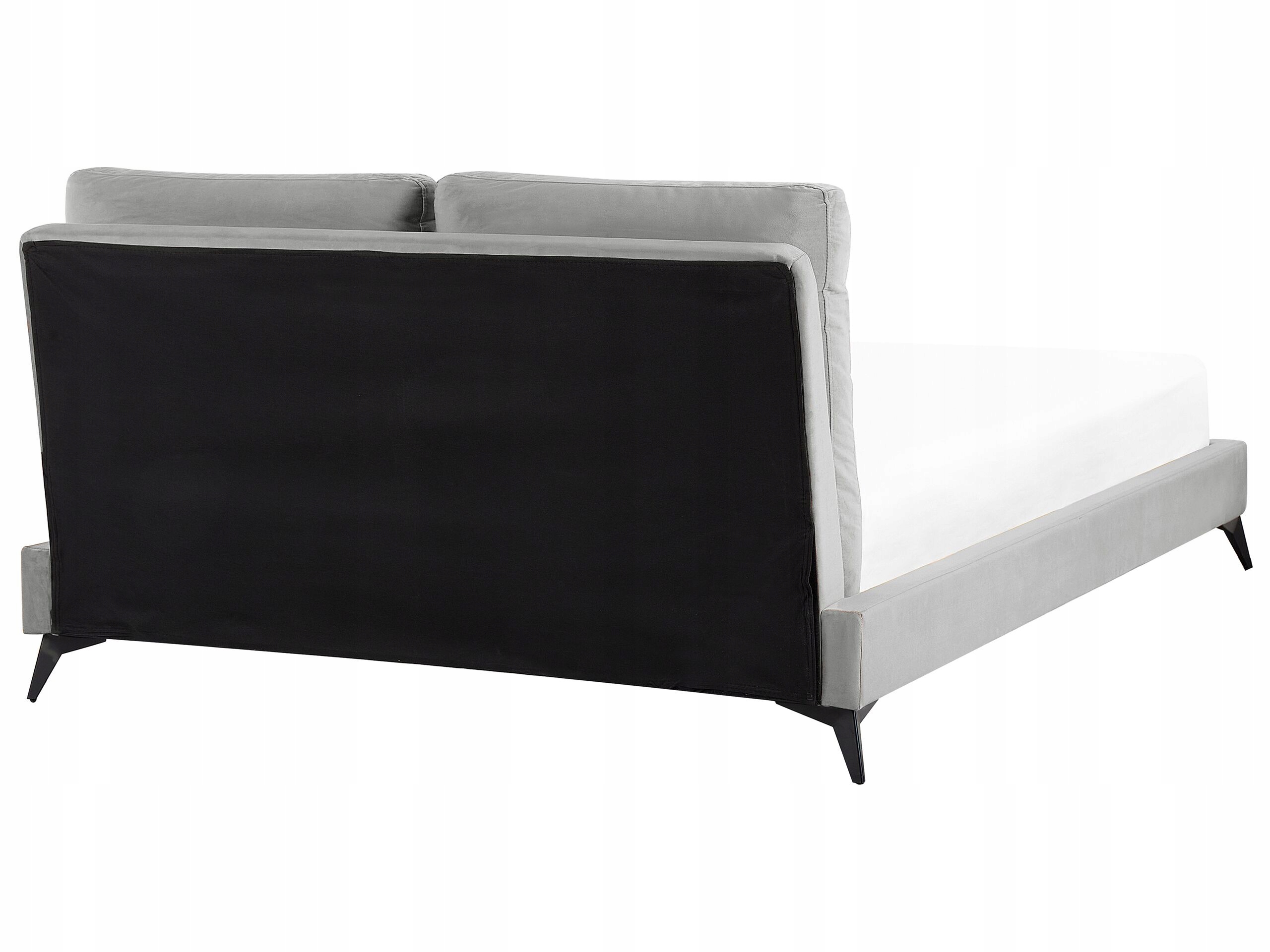 Łóżko welurowe 140 x 200 cm szare MELLE – Elegancja i komfort w Twojej sypialni