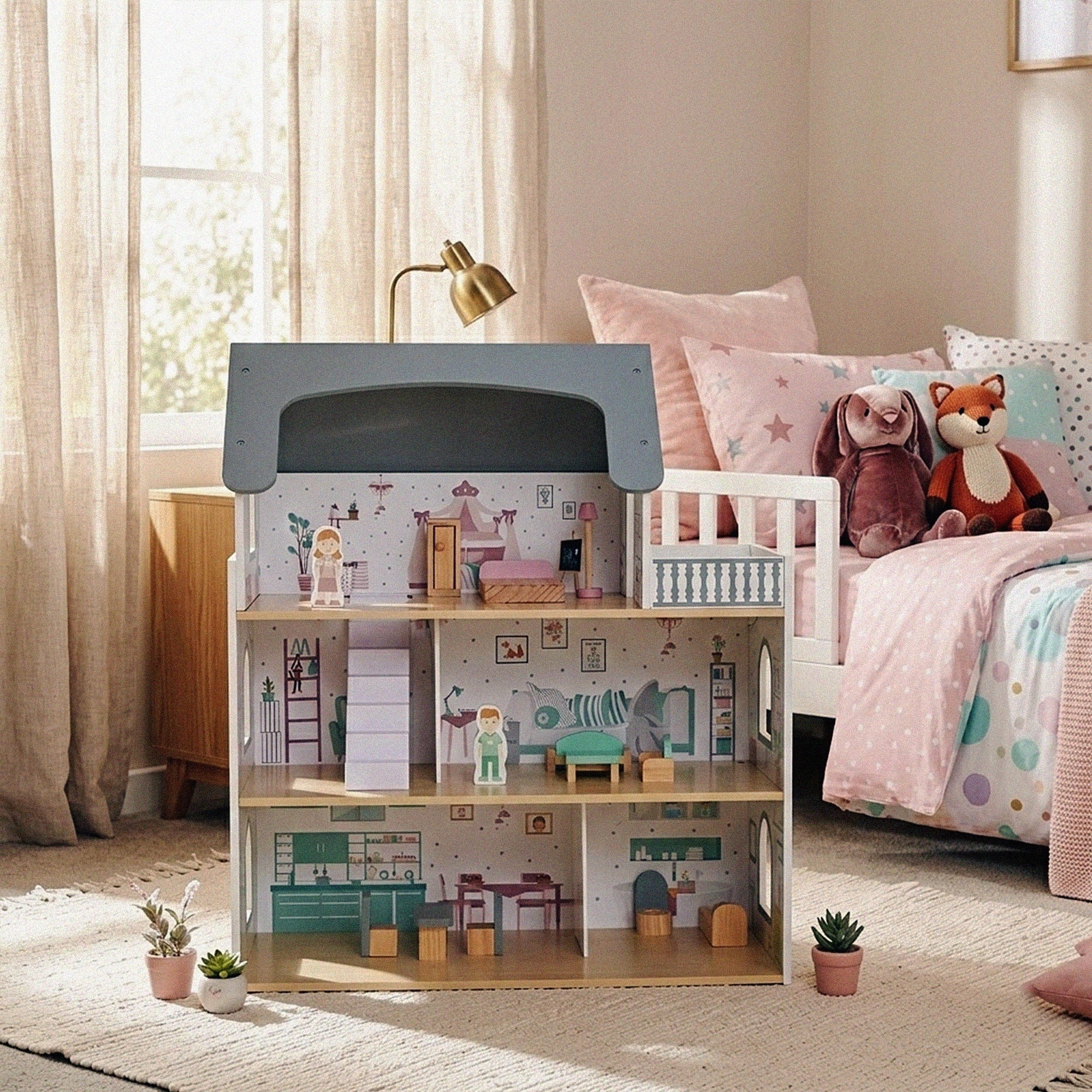 Realistyczny 3-poziomowy domek z tarasem – Stwórz własny świat