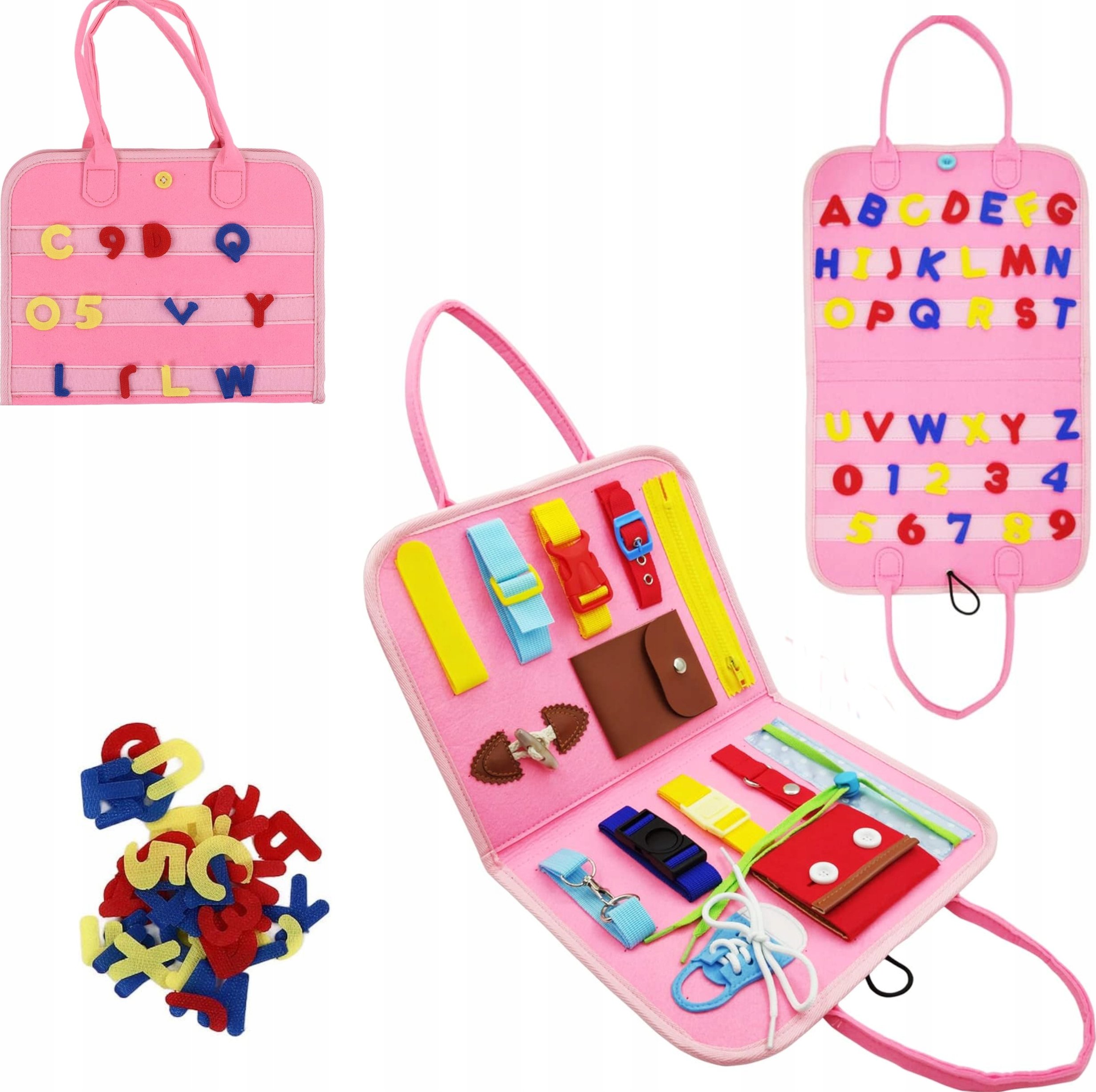 Tablica manipulacyjna książka filcowa składana dla dzieci F43 – Kreatywna zabawa dla najmłodszych