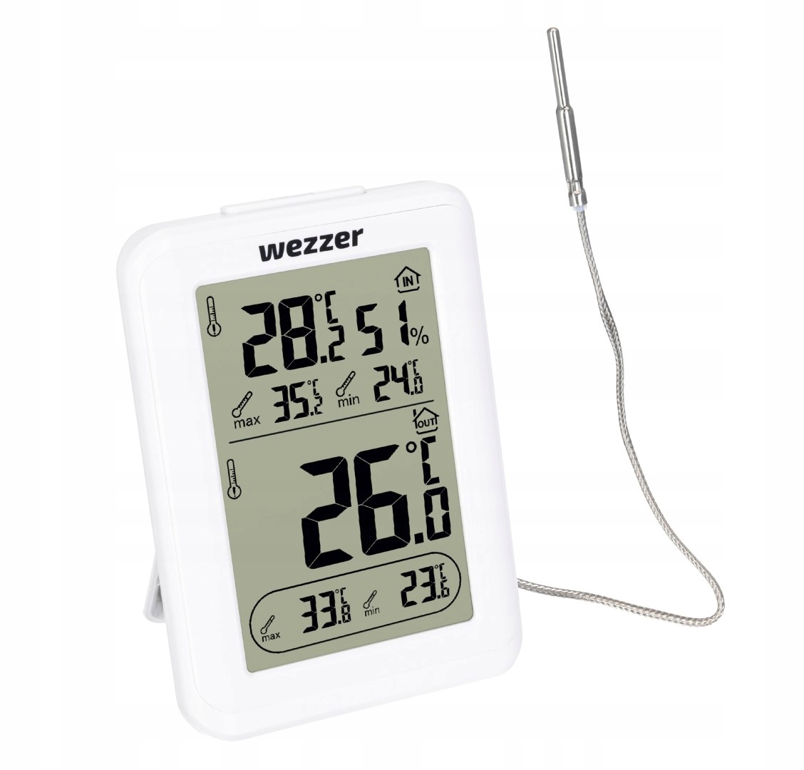 Wygodne wyświetlanie temperatury i wilgotności