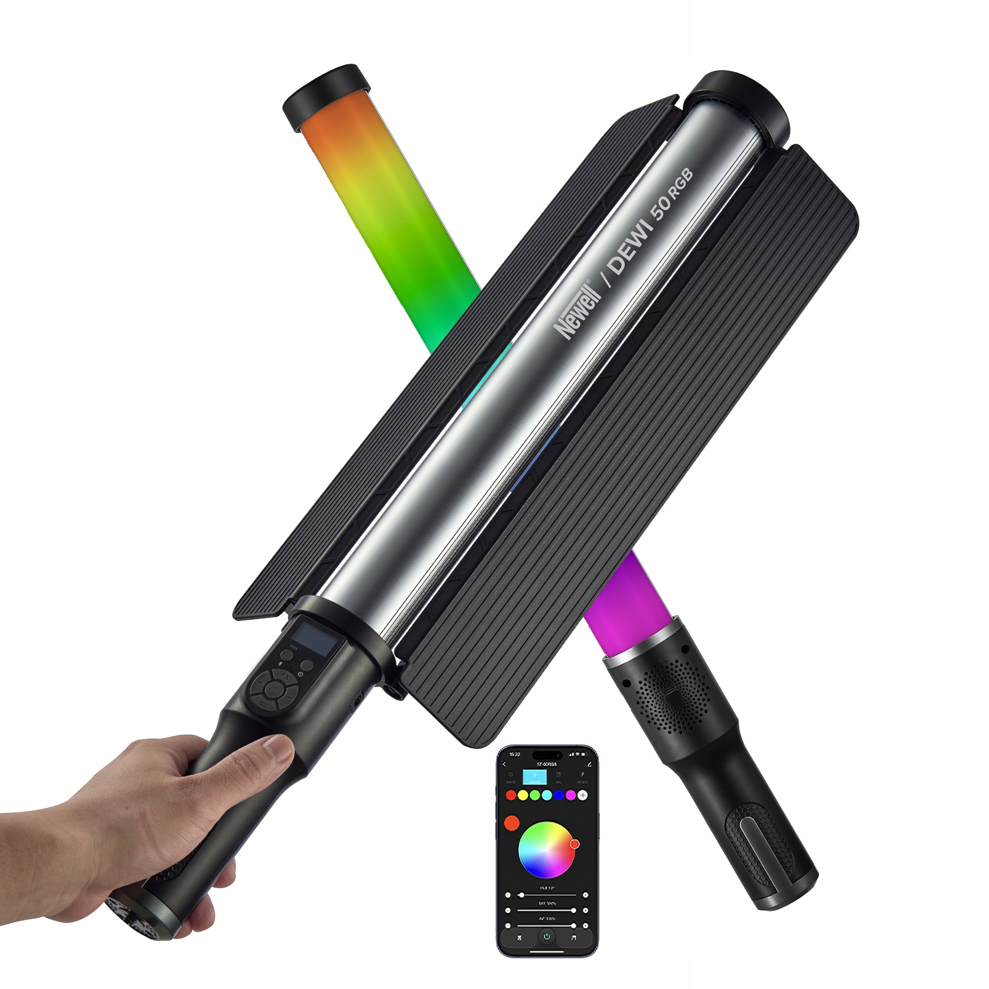 Lampa LED Newell RGB Dewi 50 – Wszechstronne źródło światła dla twórców
