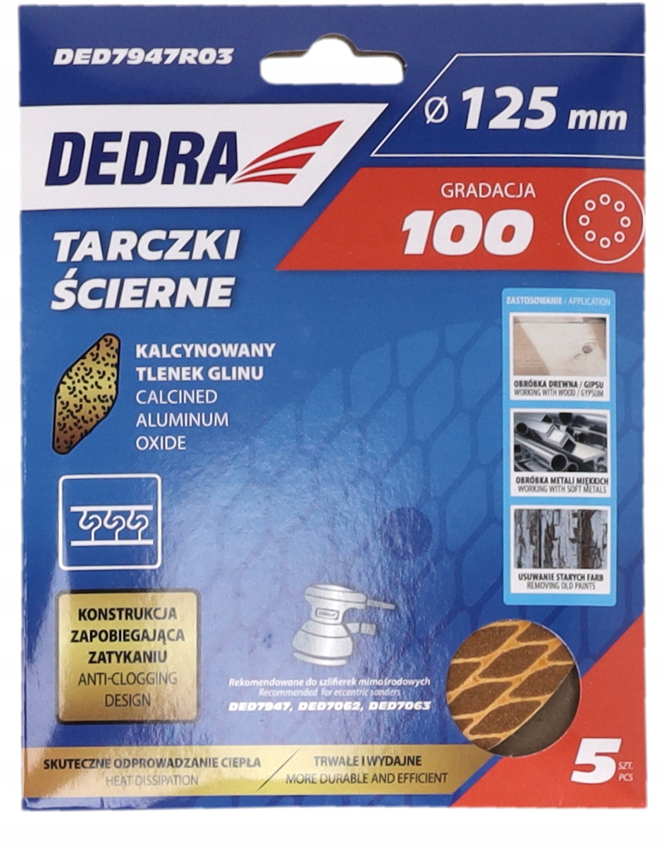 Tarcze ścierne Anti-clog 125mm, #100 – Wydajność i jakość w Twoim warsztacie