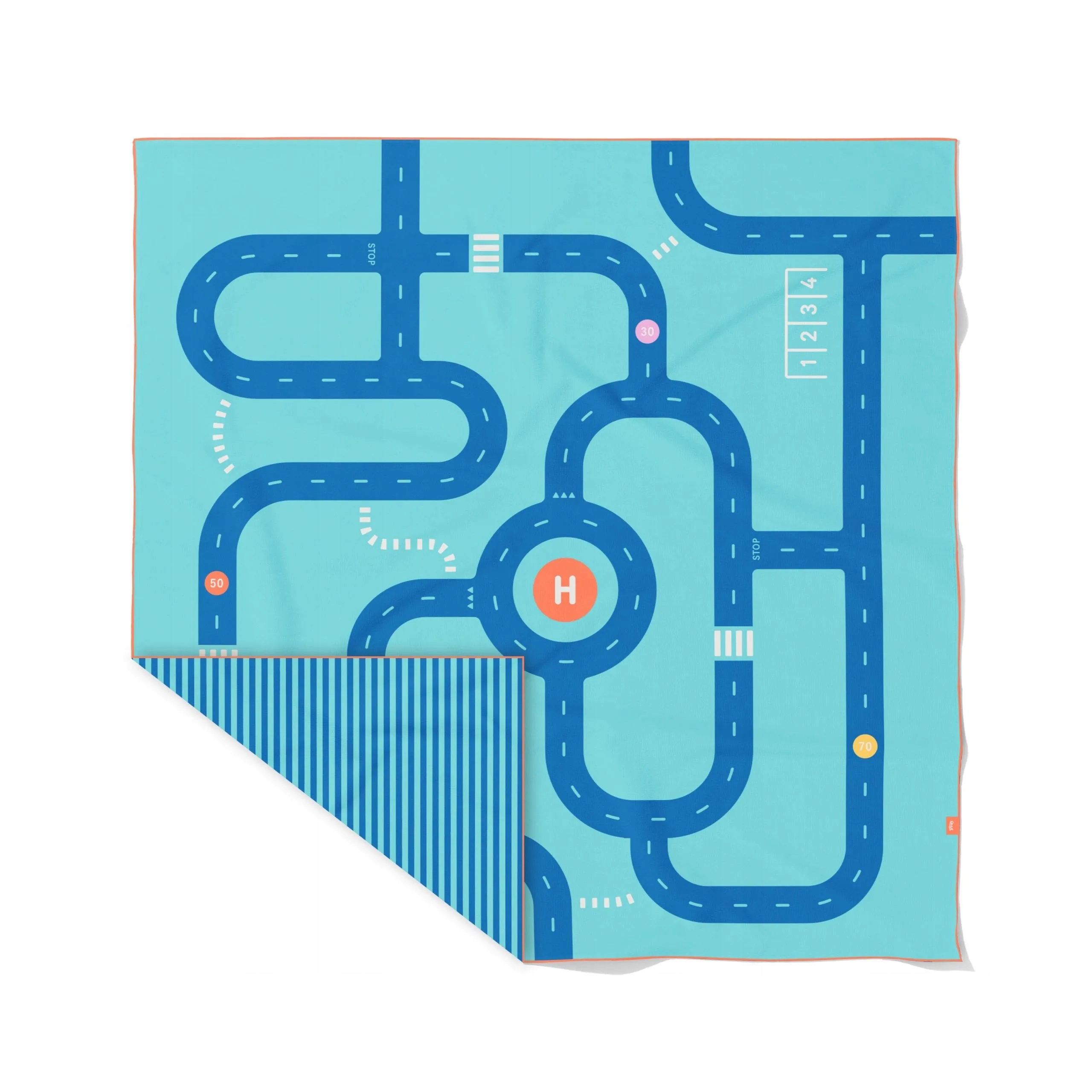 Legehåndklæde – dwustronny ręcznik plażowy PlayTowels XL (180 x 180cm) Road