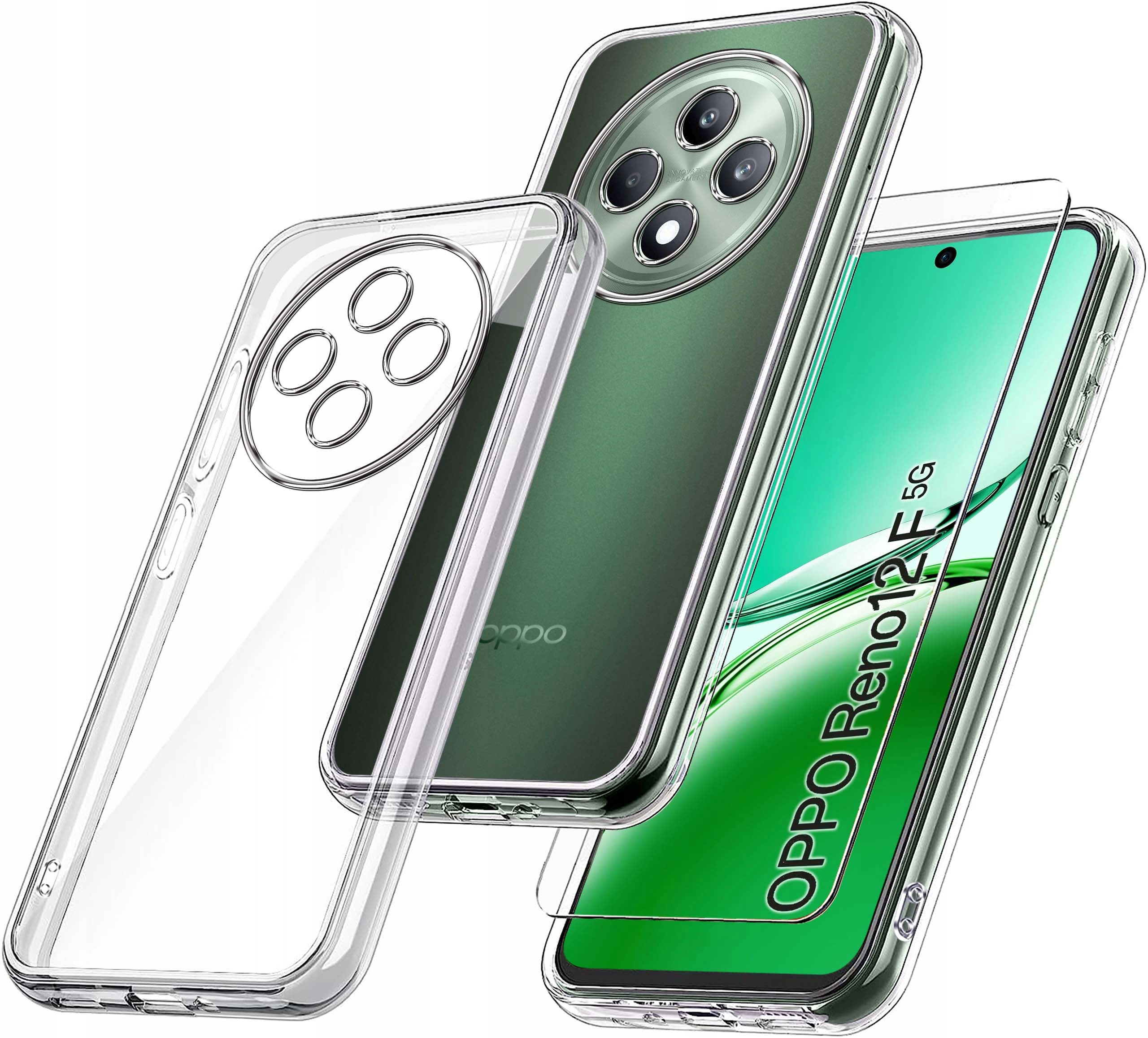 Etui do Oppo Reno 12 F 5G | 12 FS 5G WZMACNIANE 360° CLEAR – Ochrona Twojego telefonu