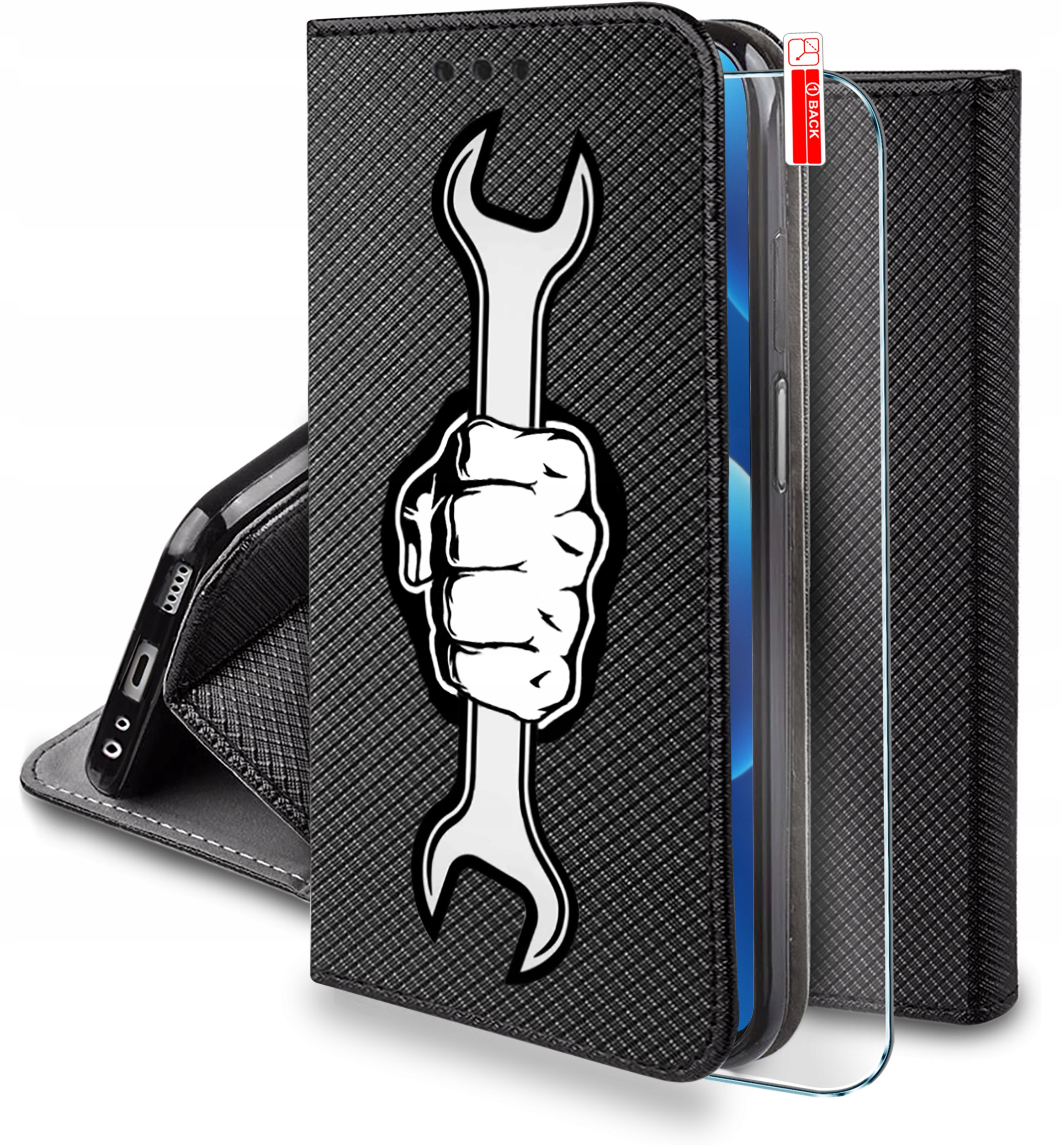 Etui do Samsung M52 5G MAGNET WZORY CASE PORTFEL + SZKŁO 9H – Ochrona i styl w jednym