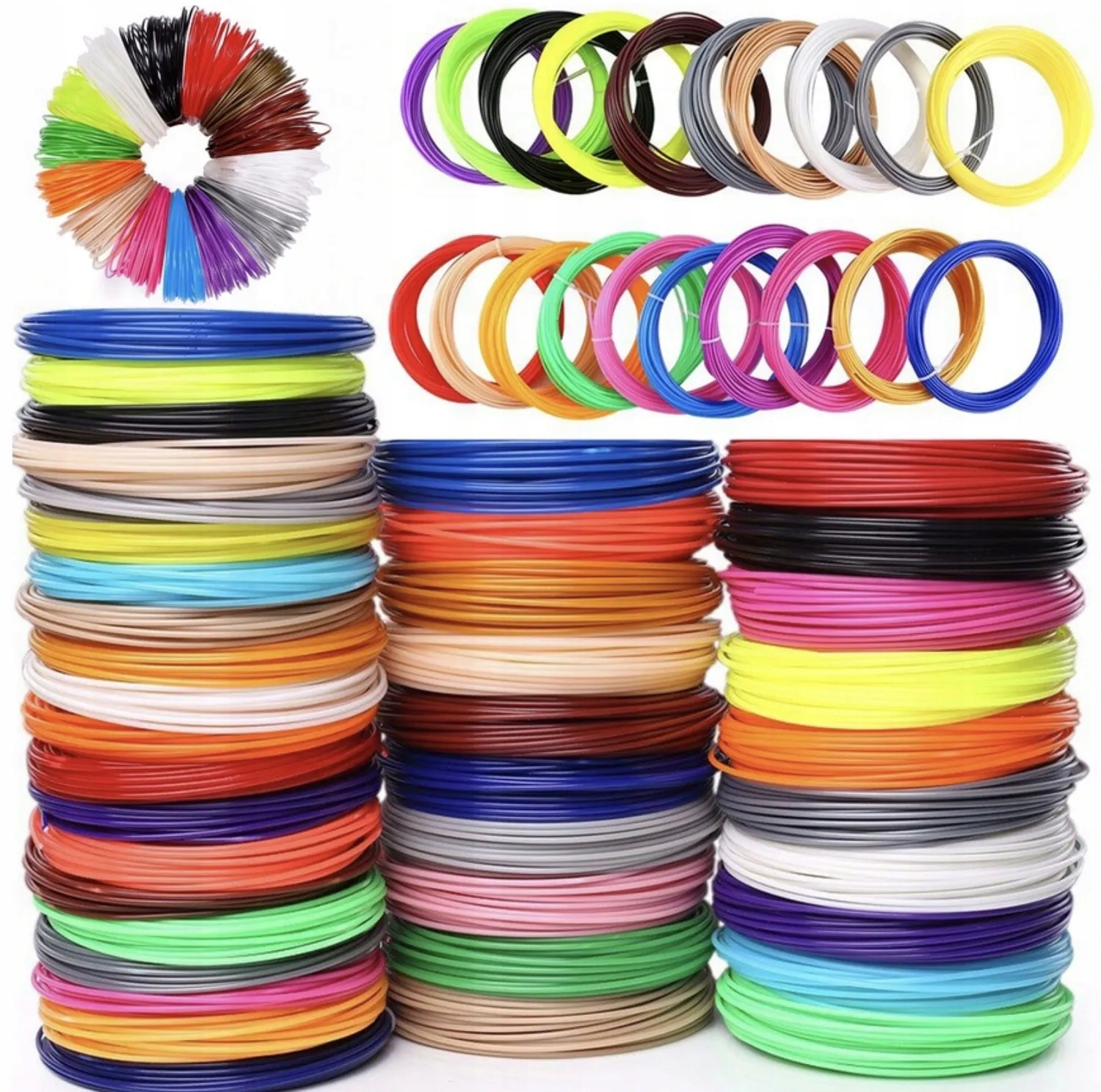 Kolorowy zestaw filamentów – 20 kolorów po 5 metrów