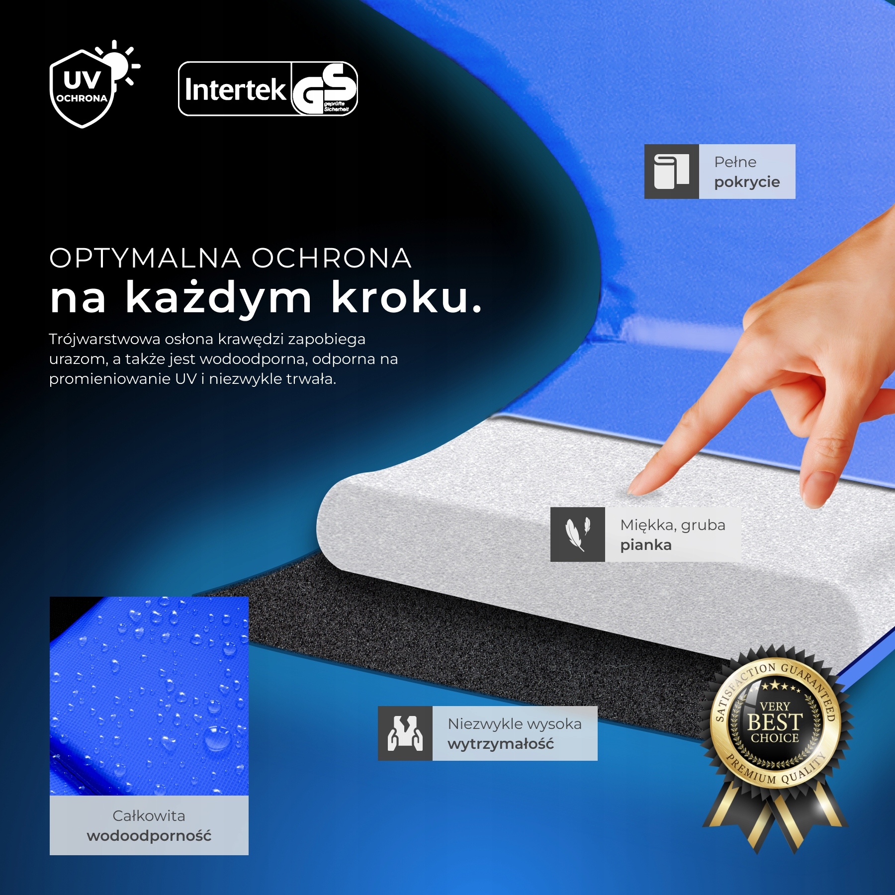 Wytrzymała konstrukcja i stabilność trampoliny