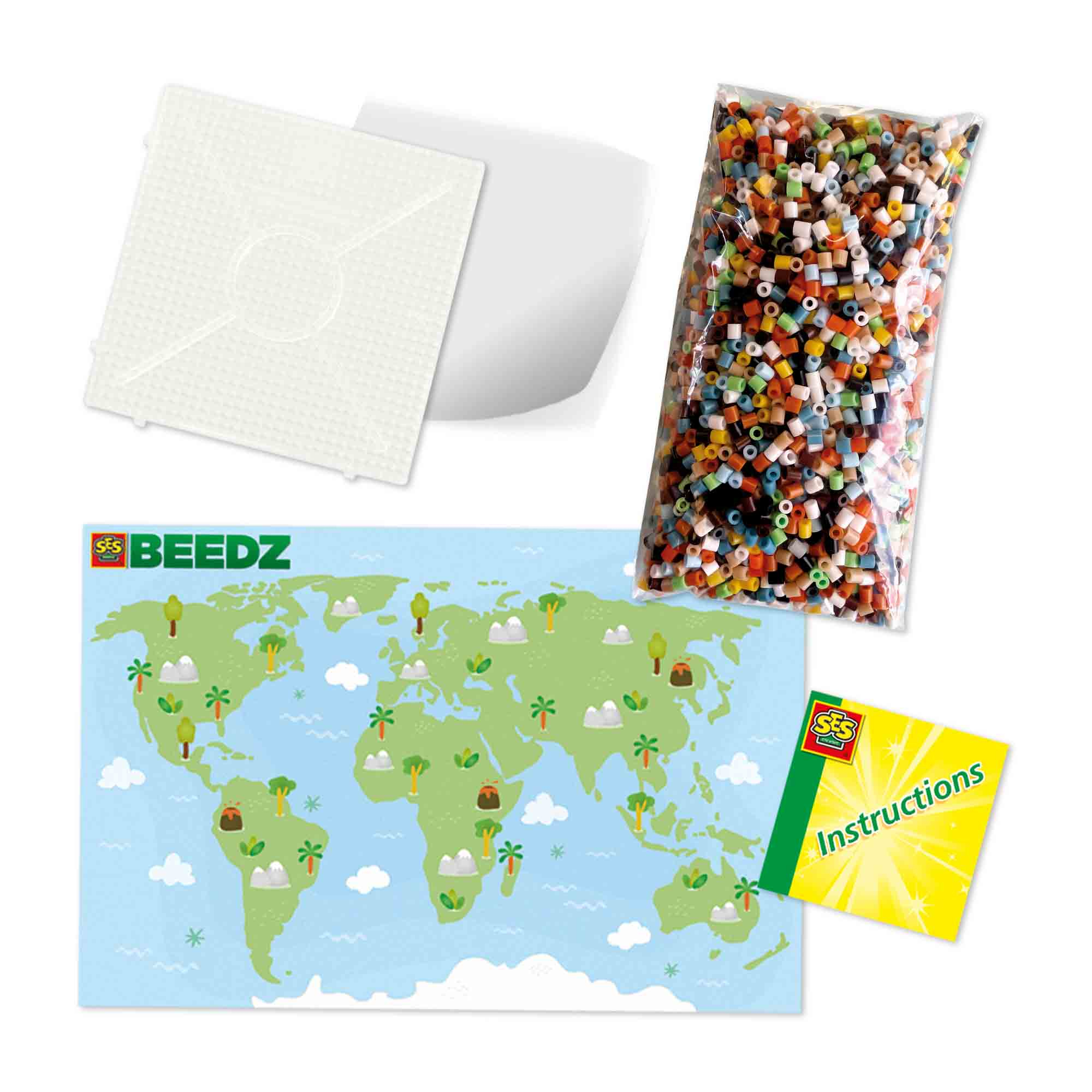 Zestaw 3500 kolorowych koralików do prasowania