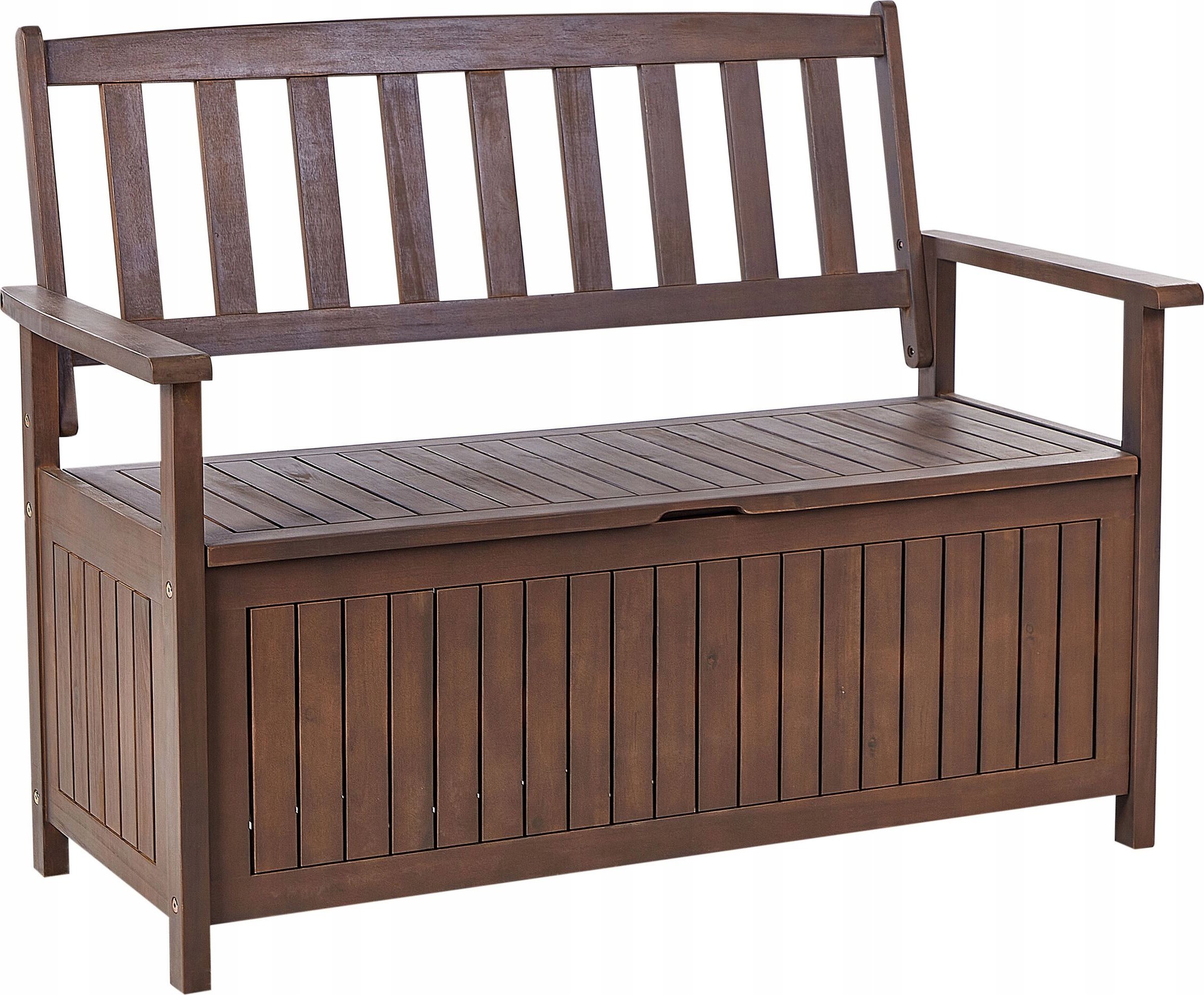 Beliani Ławka ogrodowa Drewno 120 Jasnoszary SOVANA – Elegancja w Twoim ogrodzie