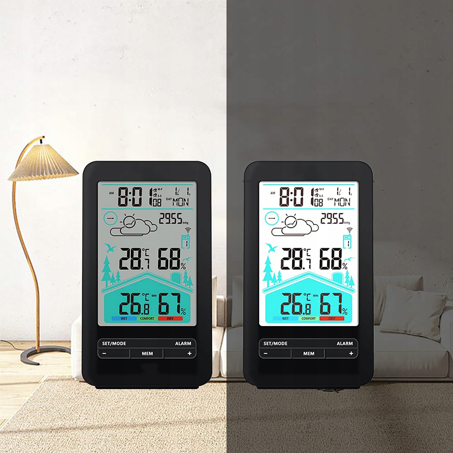 Kolorowy wyświetlacz LCD z podświetleniem