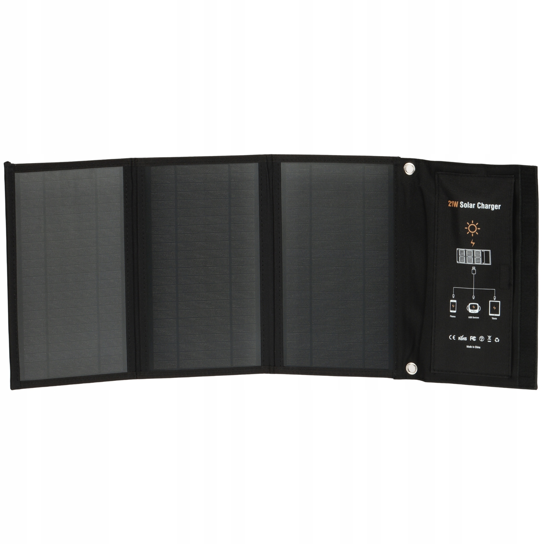 Przenośny panel fotowoltaiczny składany SP-21W-BAT – Twoje źródło energii w podróży