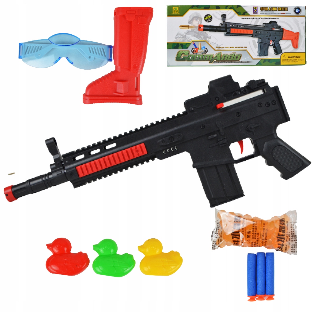 Bezpieczne strzały i akcesoria w zestawie